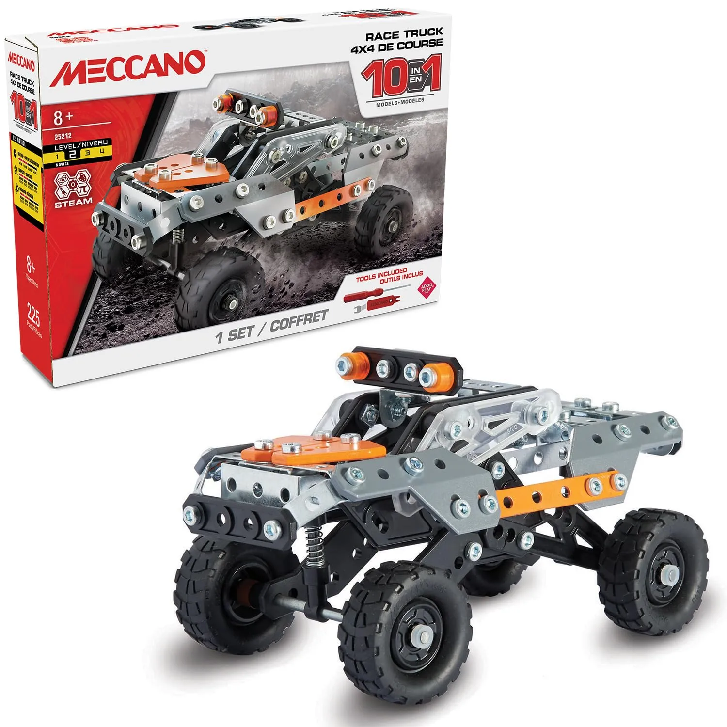 Bandai Meccano 4x4 da corsa 10 in 1 Kit di Costruzione APM11115 - immagine 1
