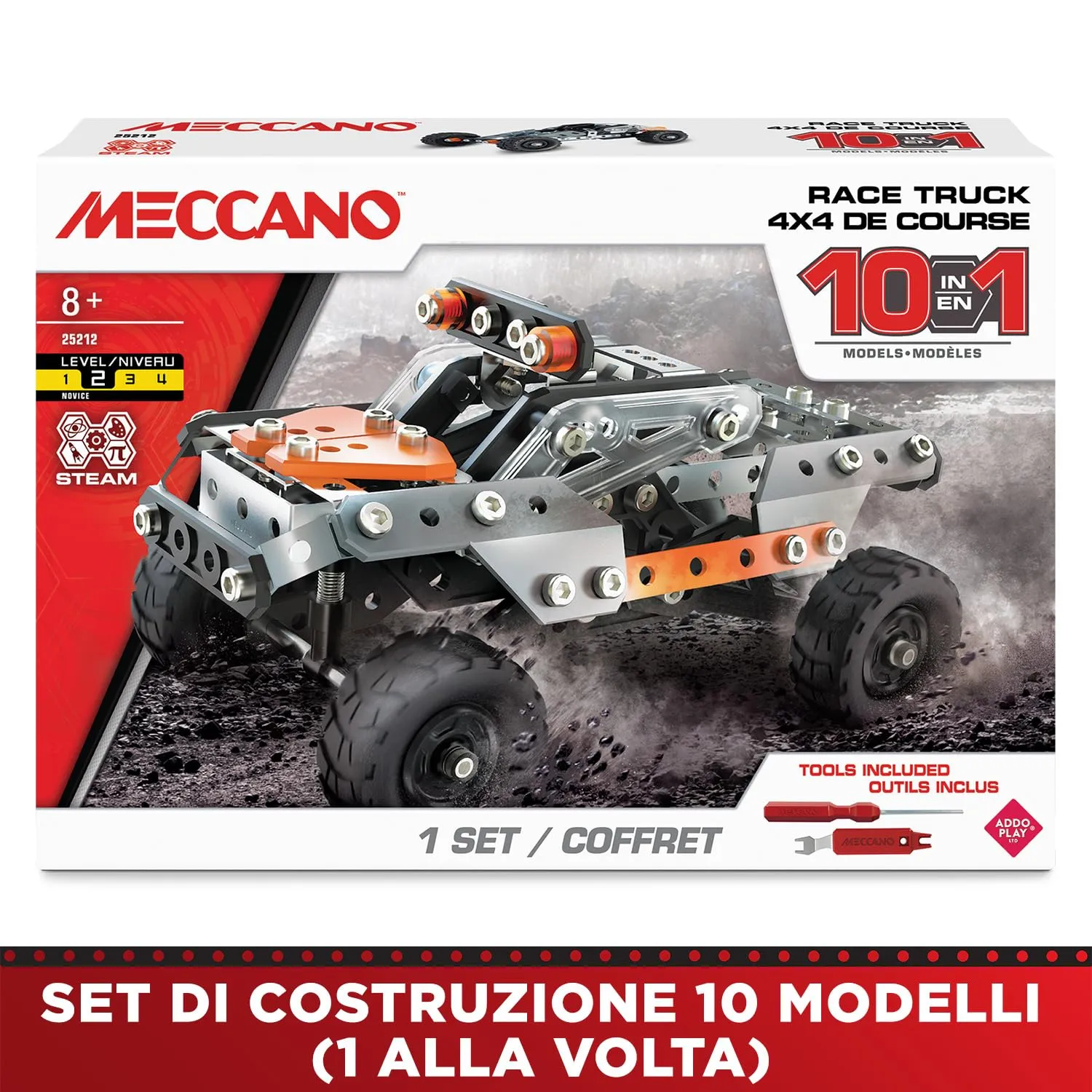 Bandai Meccano 4x4 da corsa 10 in 1 Kit di Costruzione APM11115 - immagine 2