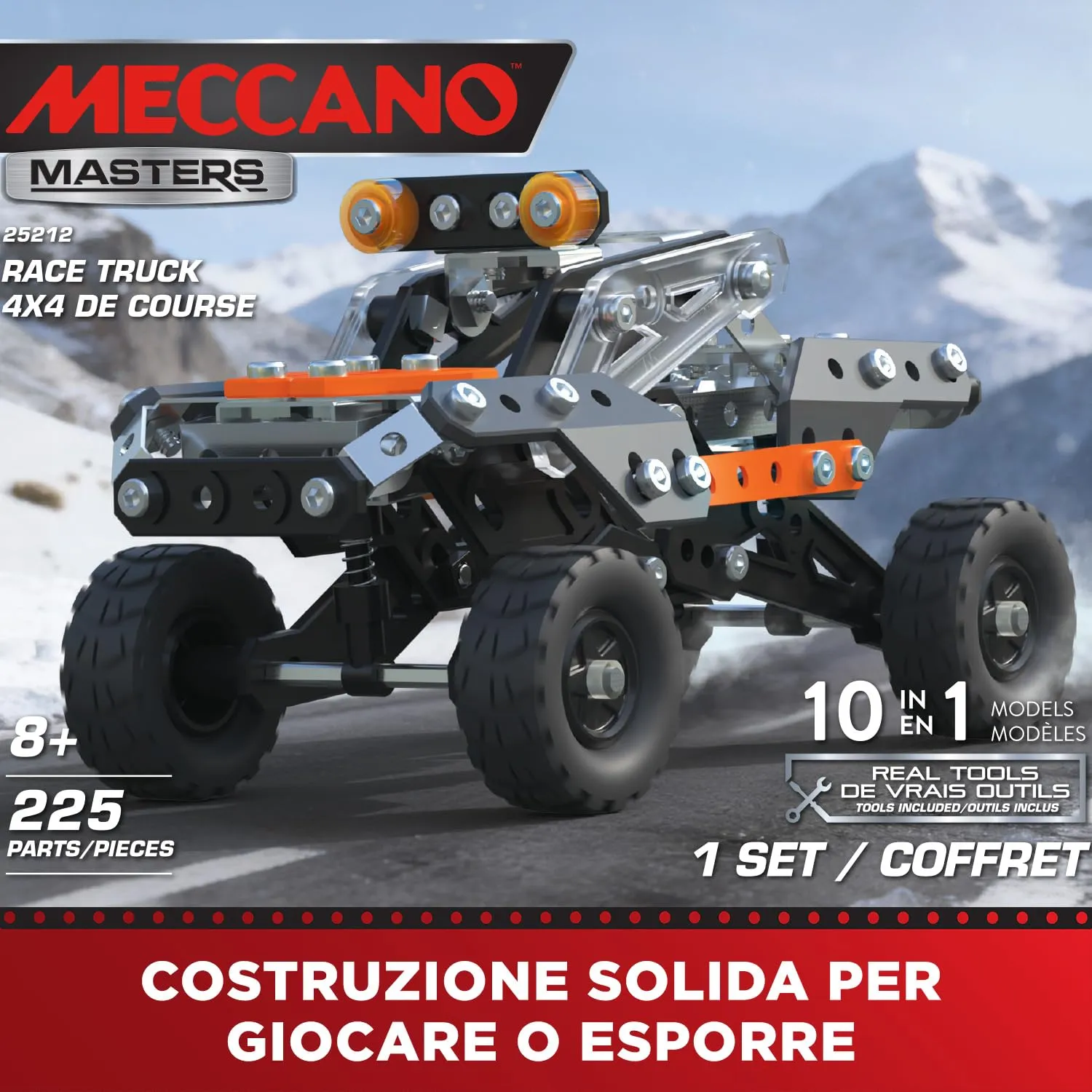 Bandai Meccano 4x4 da corsa 10 in 1 Kit di Costruzione APM11115 - immagine 3
