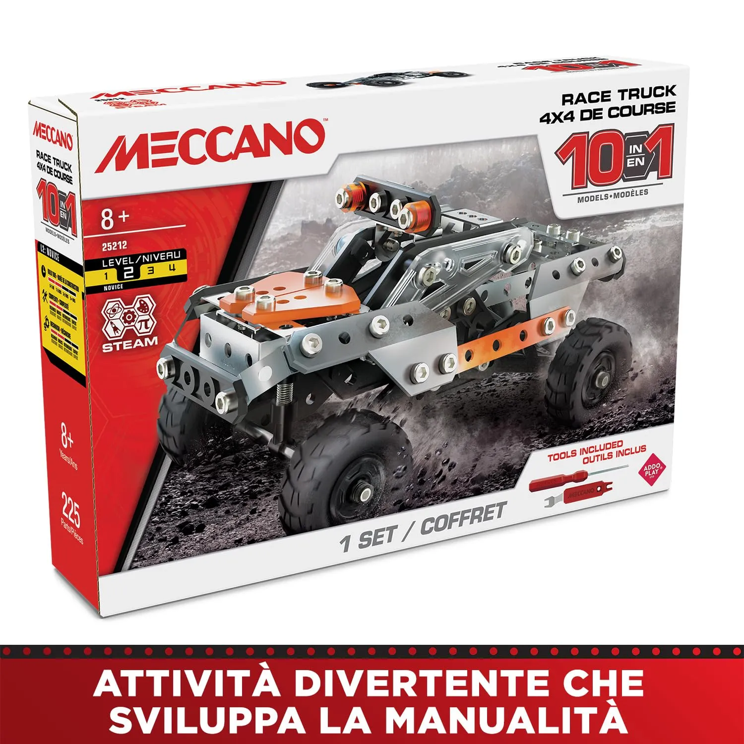 Bandai Meccano 4x4 da corsa 10 in 1 Kit di Costruzione APM11115 - immagine 5