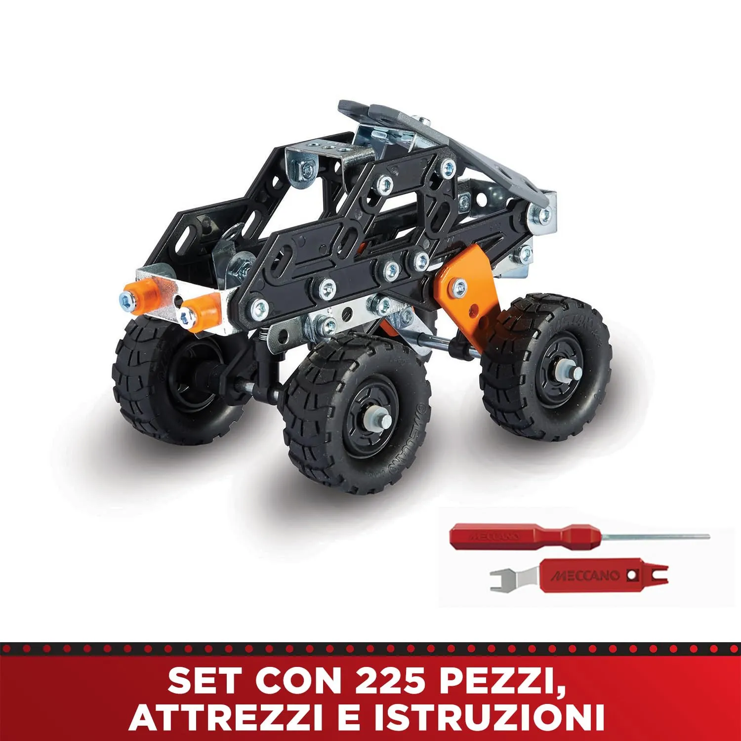 Bandai Meccano 4x4 da corsa 10 in 1 Kit di Costruzione APM11115 - immagine 6