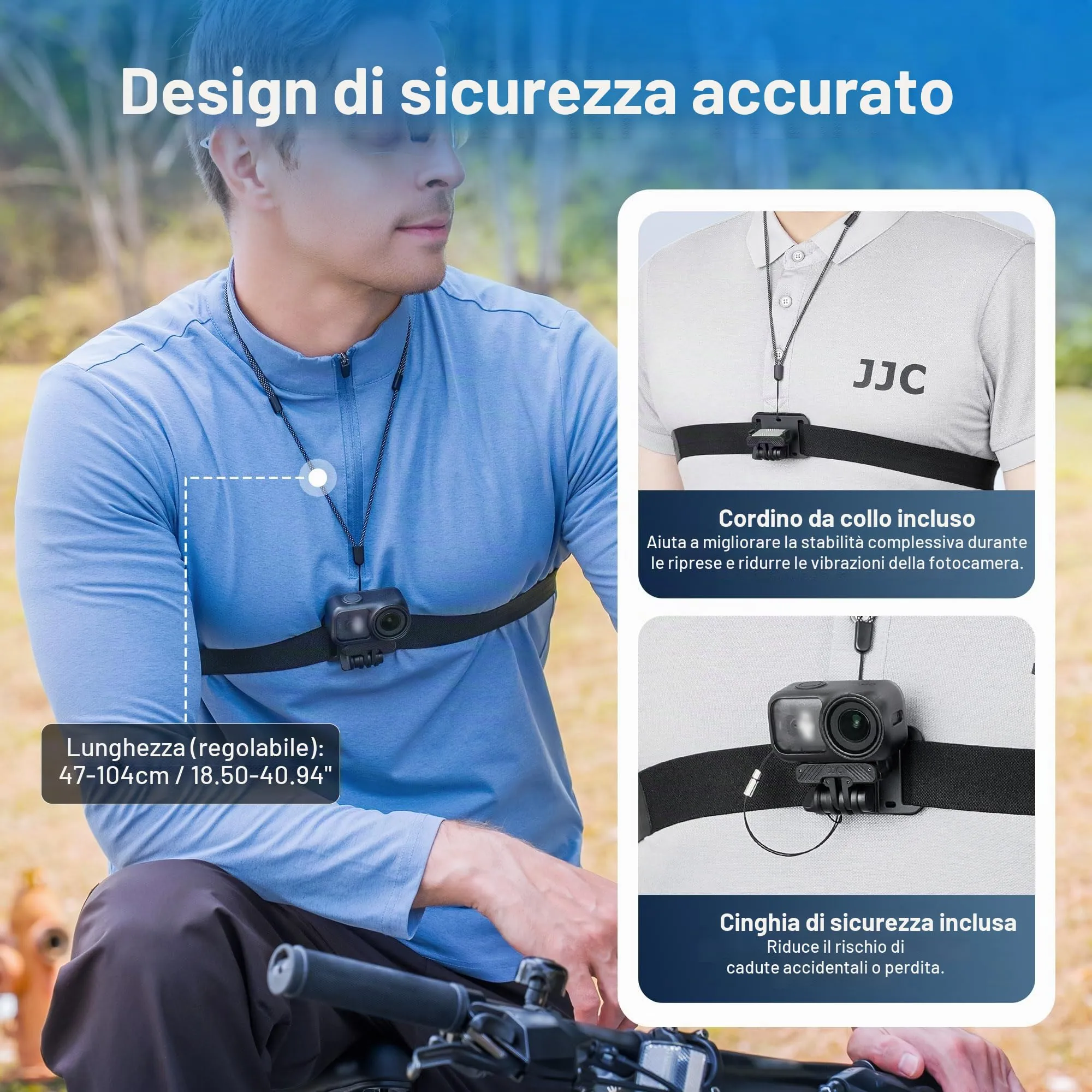 JJC Supporto magnetico da petto per DJI Osmo Nano Xtra Atto con corda anti-smarrimento - immagine 3