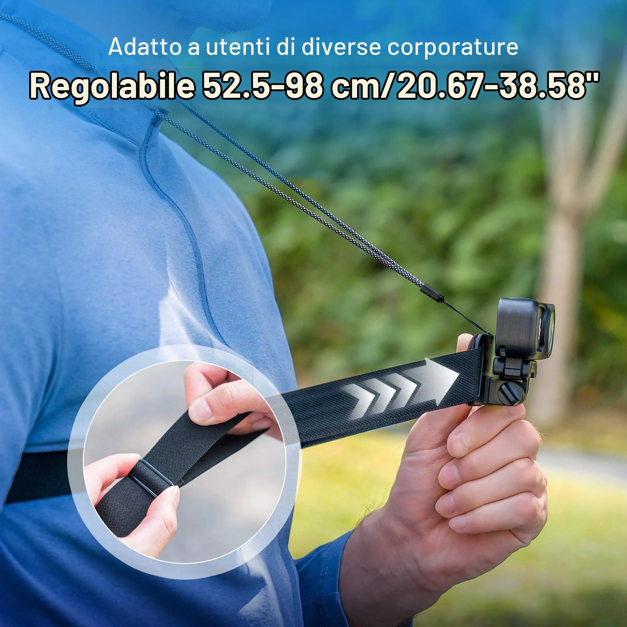 JJC Supporto magnetico da petto per DJI Osmo Nano Xtra Atto con corda anti-smarrimento - immagine 6