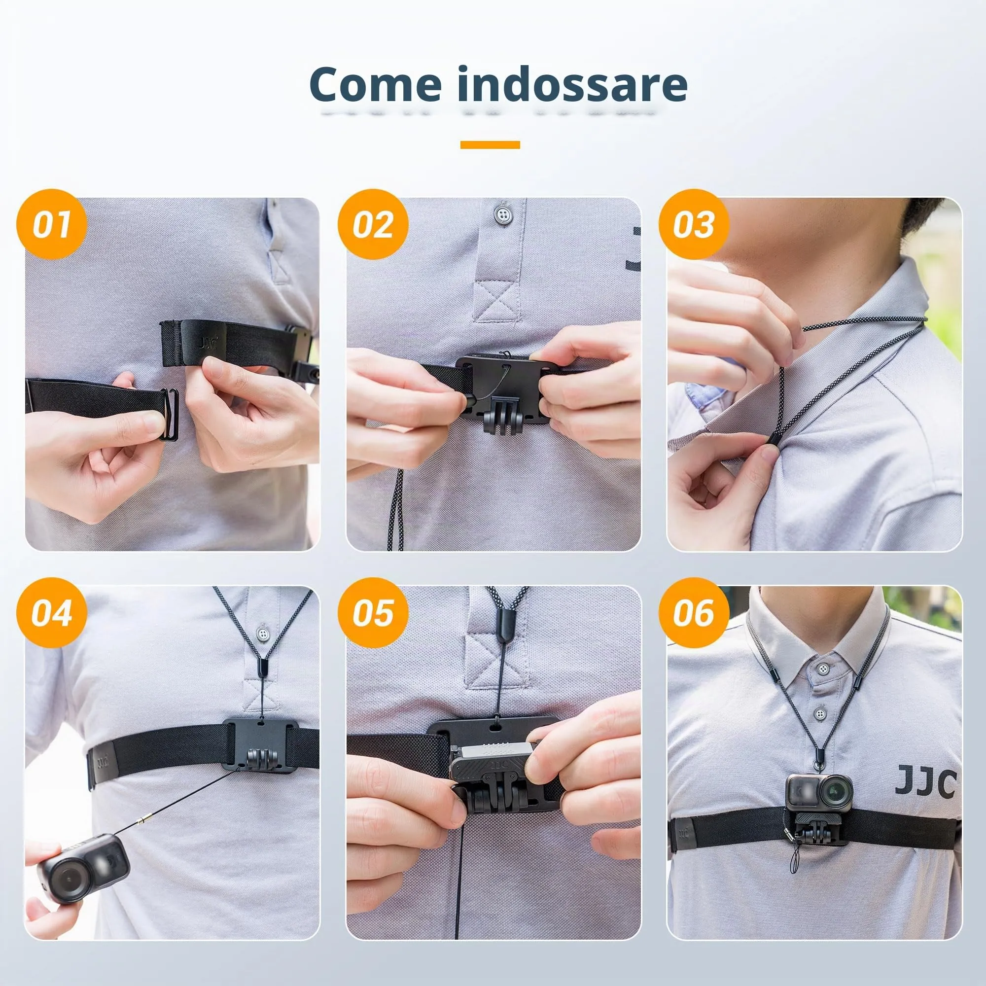 JJC Supporto magnetico da petto per DJI Osmo Nano Xtra Atto con corda anti-smarrimento - immagine 7