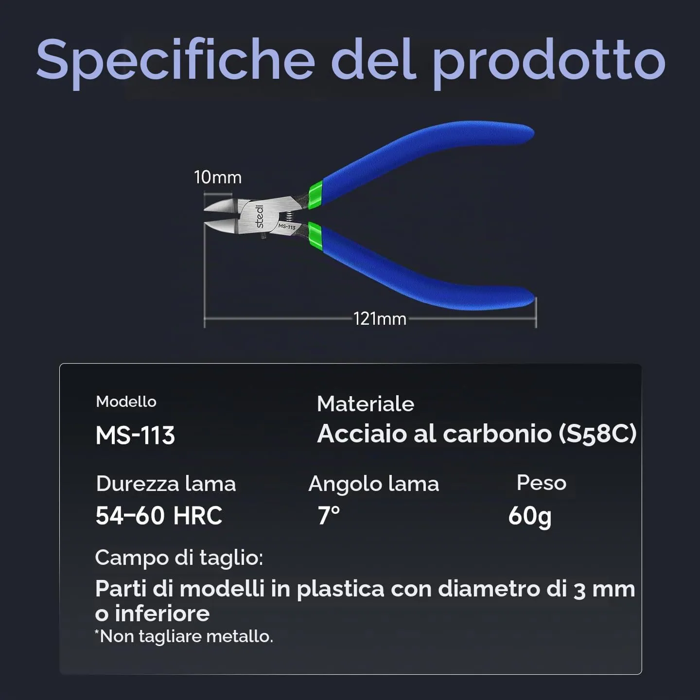 stedi MS-113 Tronchese Rinforzata per Modelli Stampati in 3D e GK - immagine 6