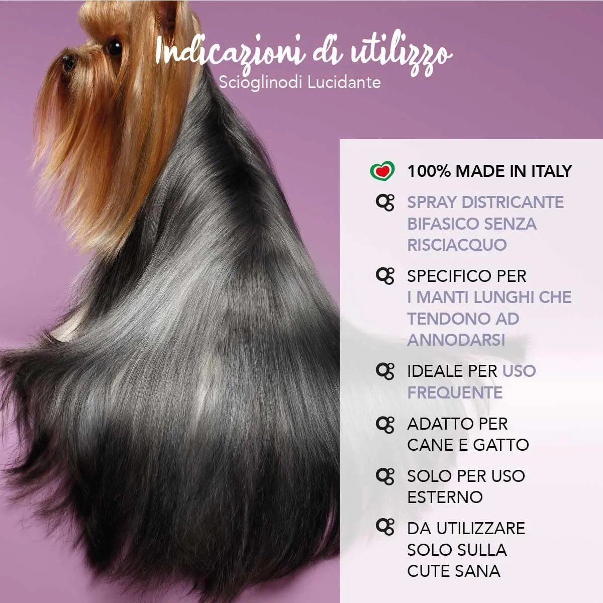 Yuup Spray Scioglinodi Lucidante e Districante Bifasico con Bamboo e Semi di Lino per Cane e Gatto, 150 ml - immagine 4