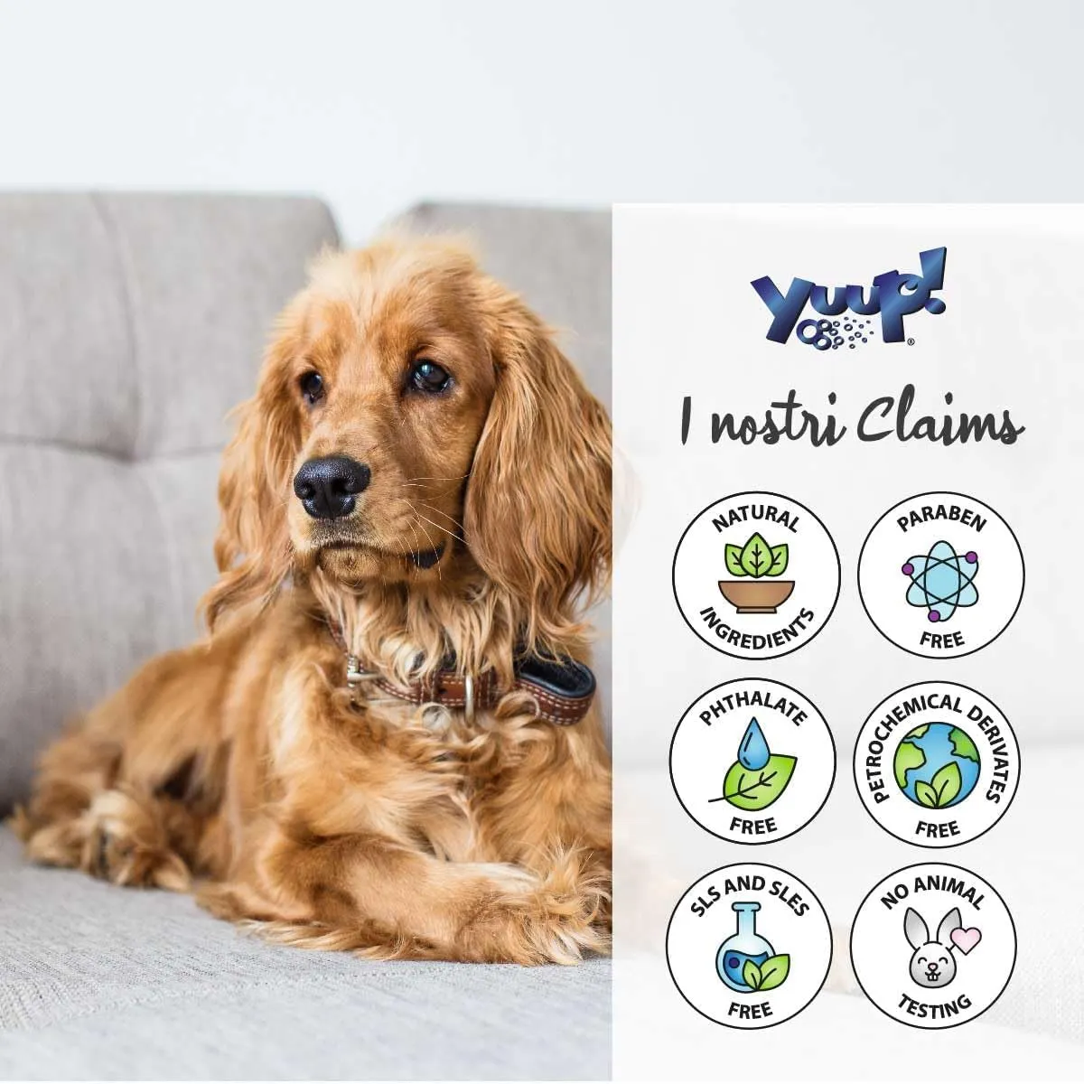 Yuup Spray Scioglinodi Lucidante e Districante Bifasico con Bamboo e Semi di Lino per Cane e Gatto, 150 ml - immagine 5