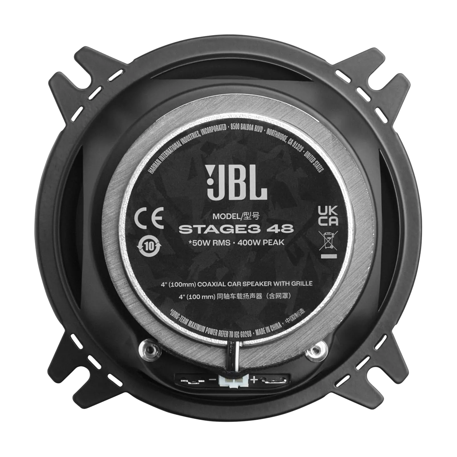 JBL Stage3 Gen2 48 4" (10 cm) 2-Way Coaxial Car Speakers - immagine 4