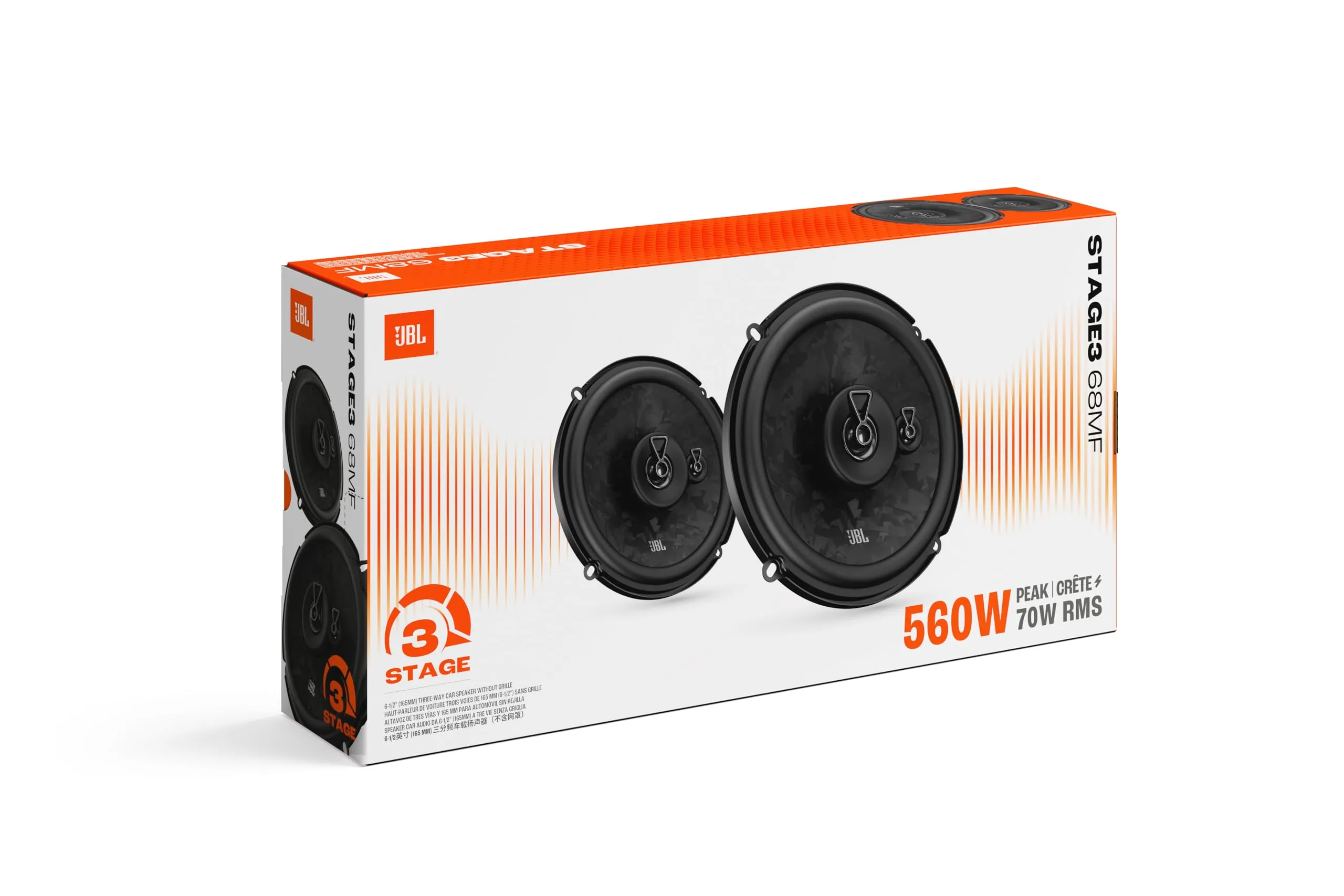 JBL Stage3 Gen2 68MF 6.5" (165mm) 3-Way Coaxial Car Speakers - immagine 12
