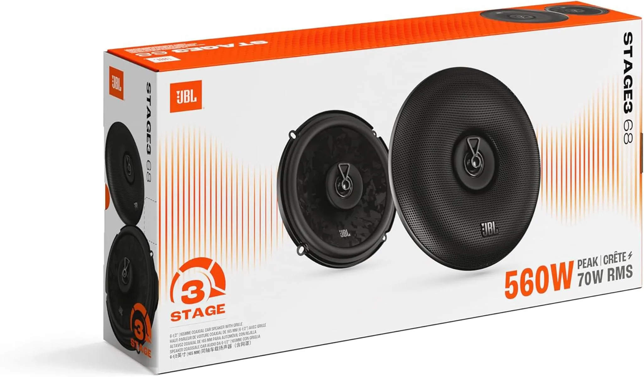 JBL Stage3 Gen2 68 6.5" (165mm) 2-Way Coaxial Car Speakers - immagine 8