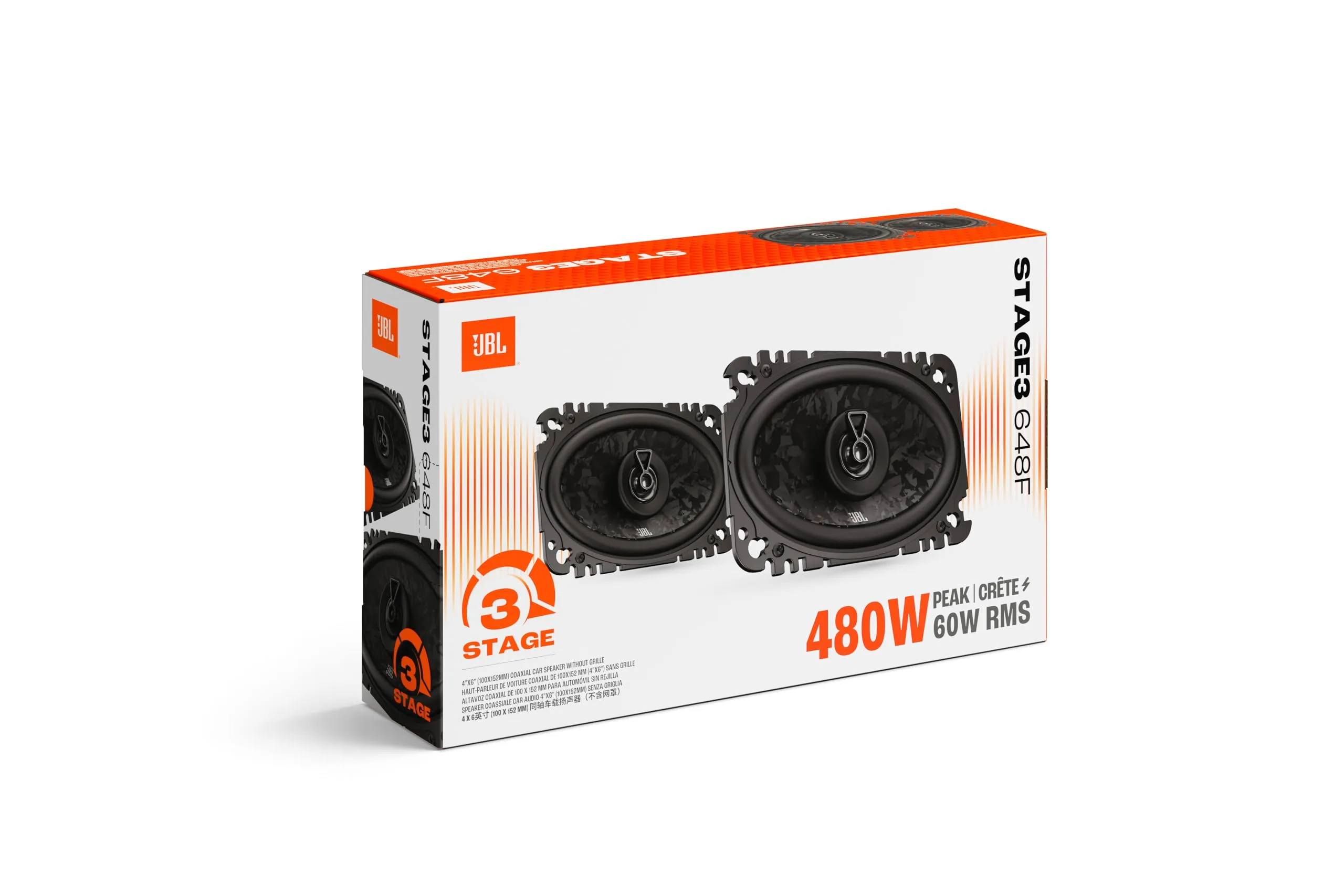 JBL Stage3 Gen2 648F 4x6" (10x15 cm) 2-Way Coaxial Car Speakers - immagine 13
