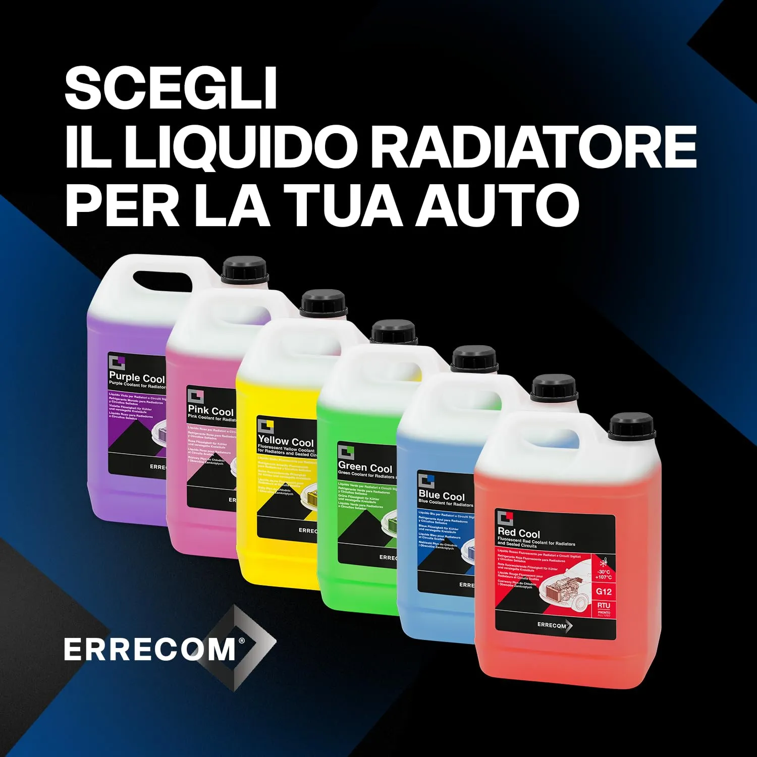 ERRECOM Blue Cool Liquido Radiatore Blu G11 Nap Free Pronto all'Uso, 5 Litri - immagine 7