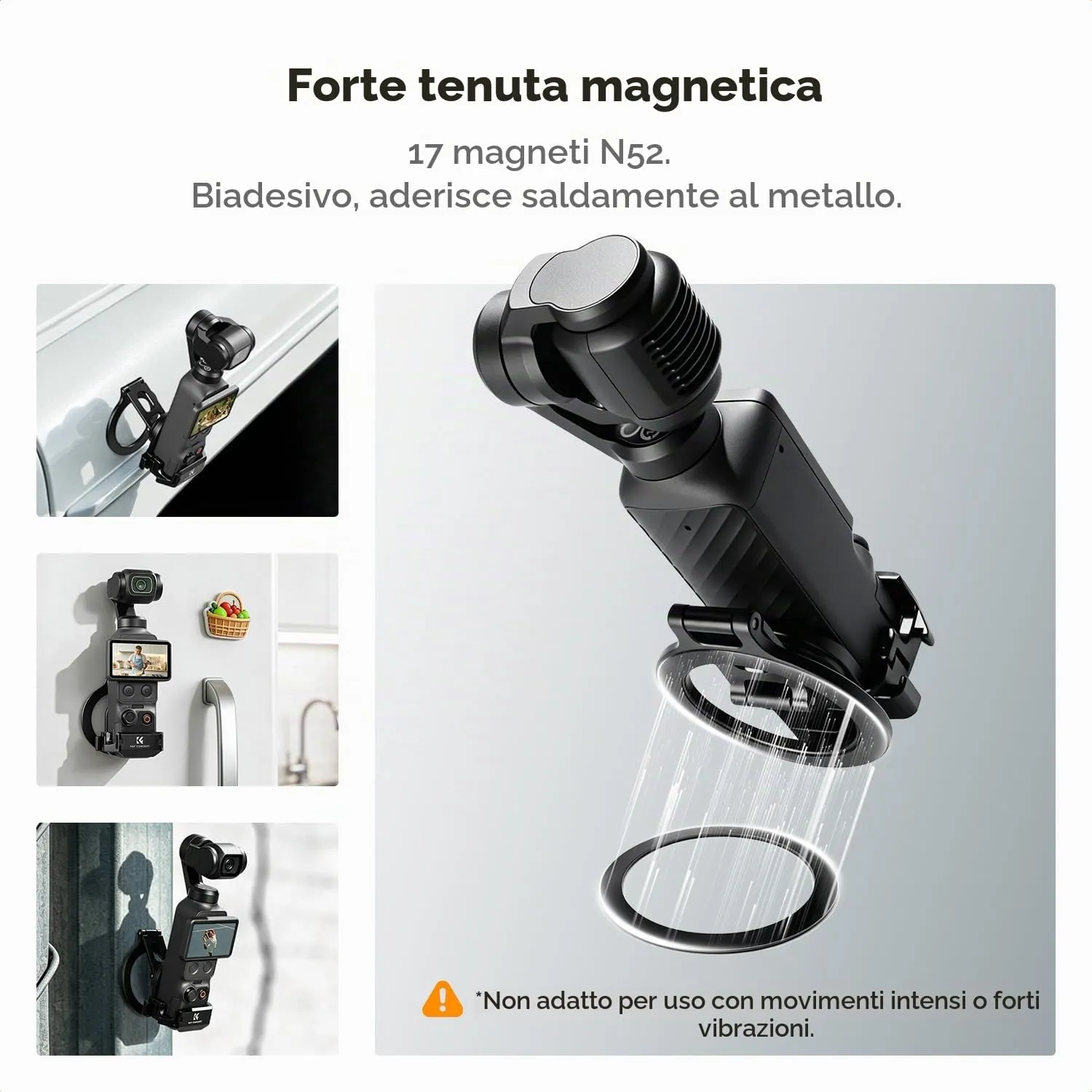 K&F CONCEPT Cornice Estensibile Magnetica per DJI Osmo Pocket 3/4 - immagine 3