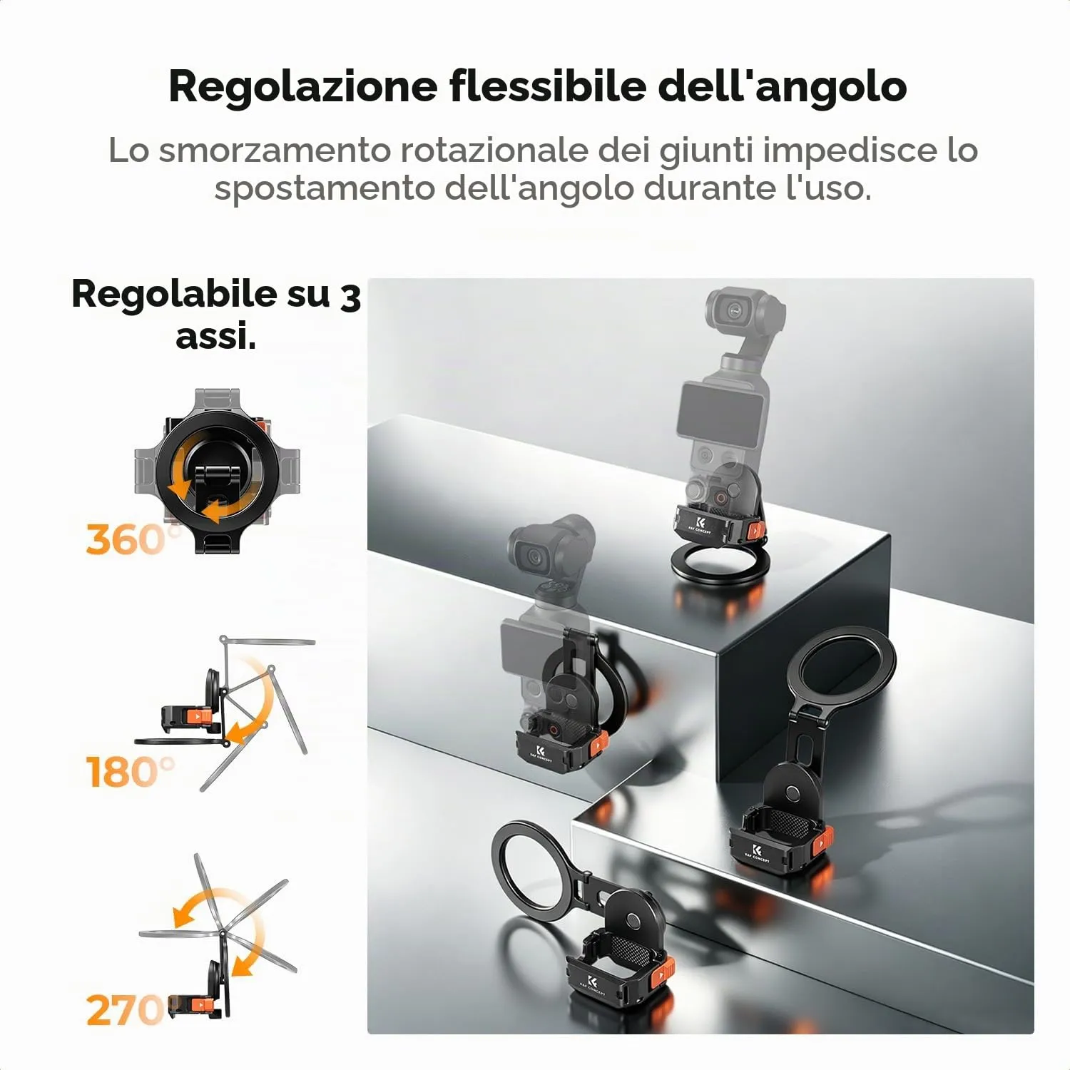 K&F CONCEPT Cornice Estensibile Magnetica per DJI Osmo Pocket 3/4 - immagine 5