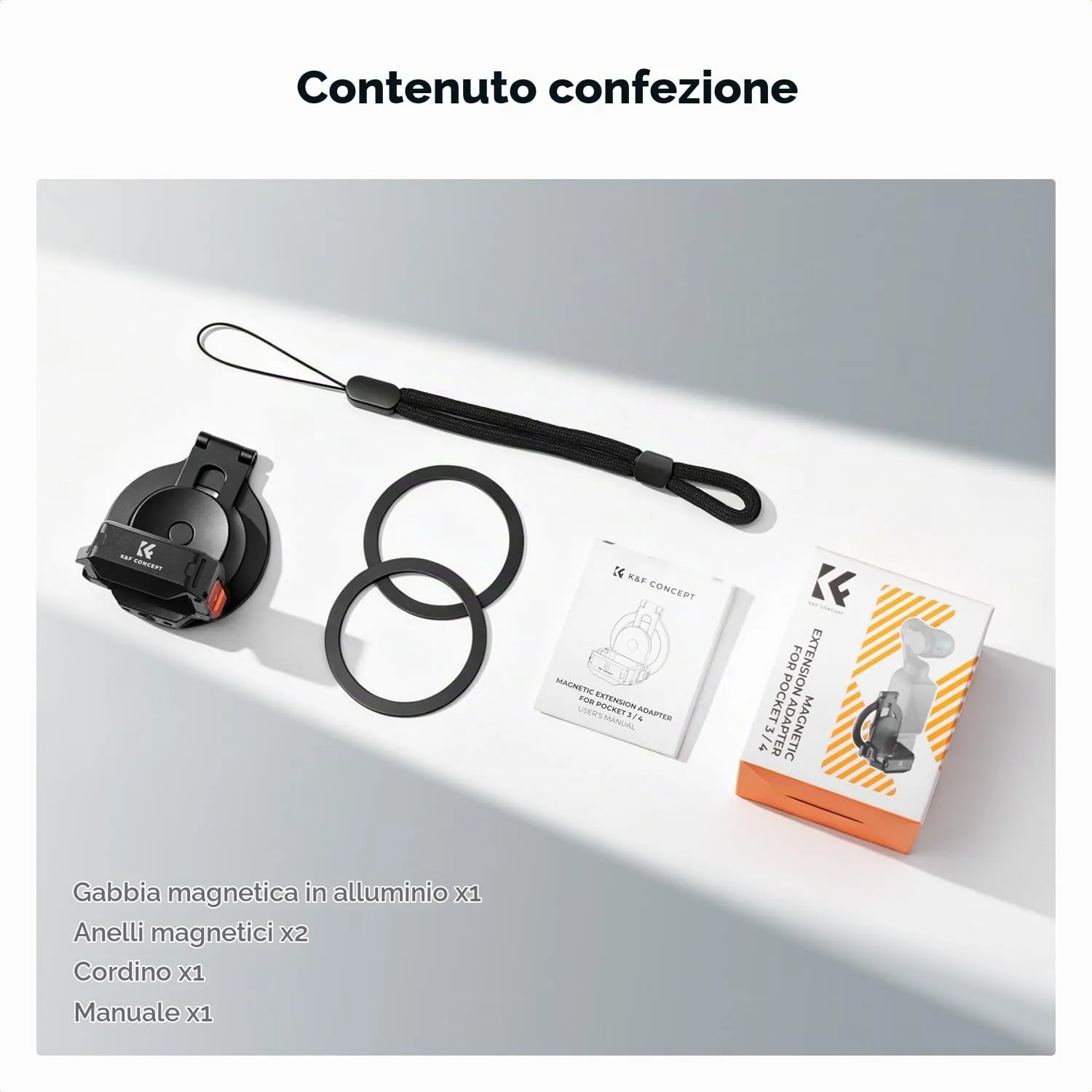K&F CONCEPT Cornice Estensibile Magnetica per DJI Osmo Pocket 3/4 - immagine 8