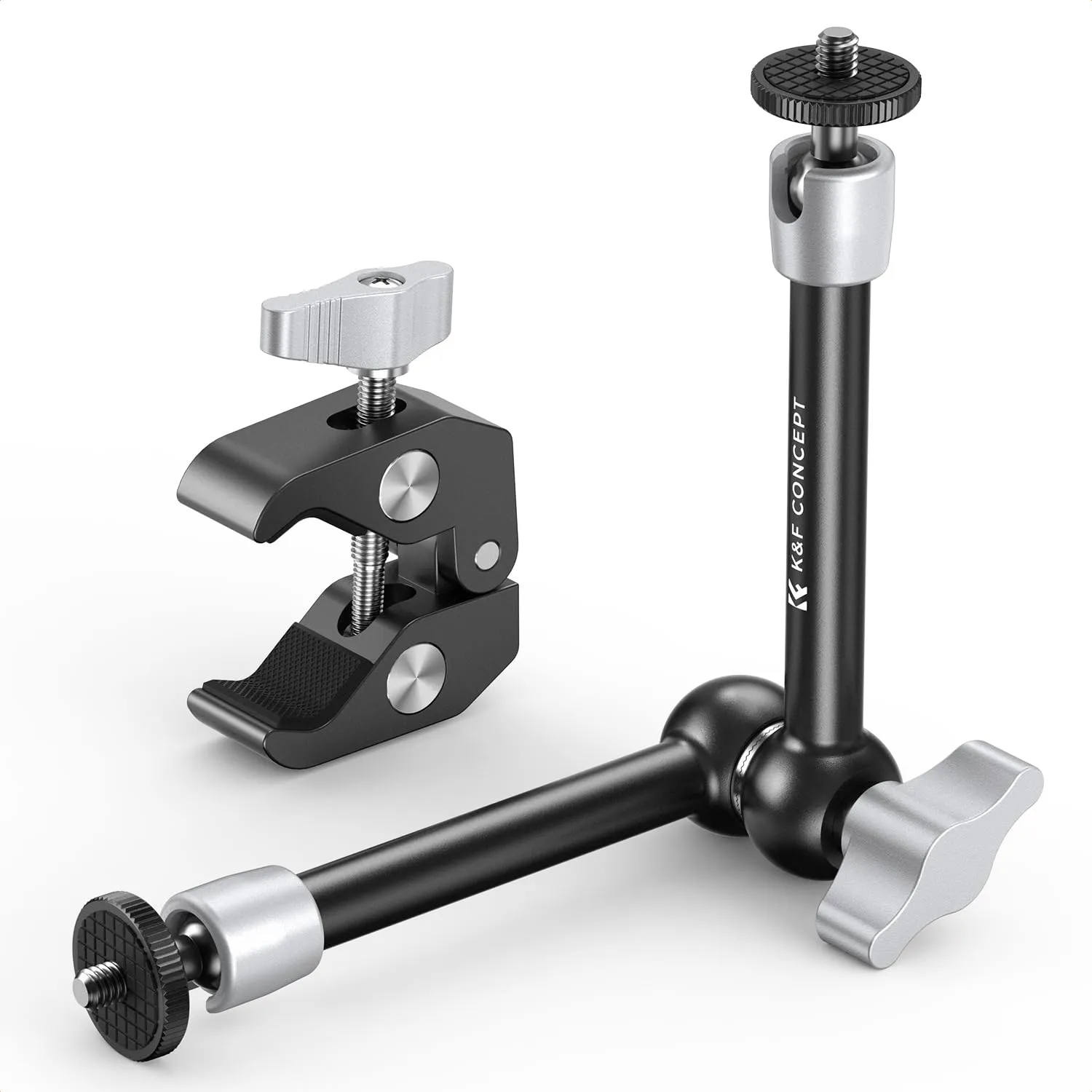 K&F CONCEPT Braccio Magico 9,8" con Super Clamp e Doppia Sfera 360° - MS32 - immagine 1