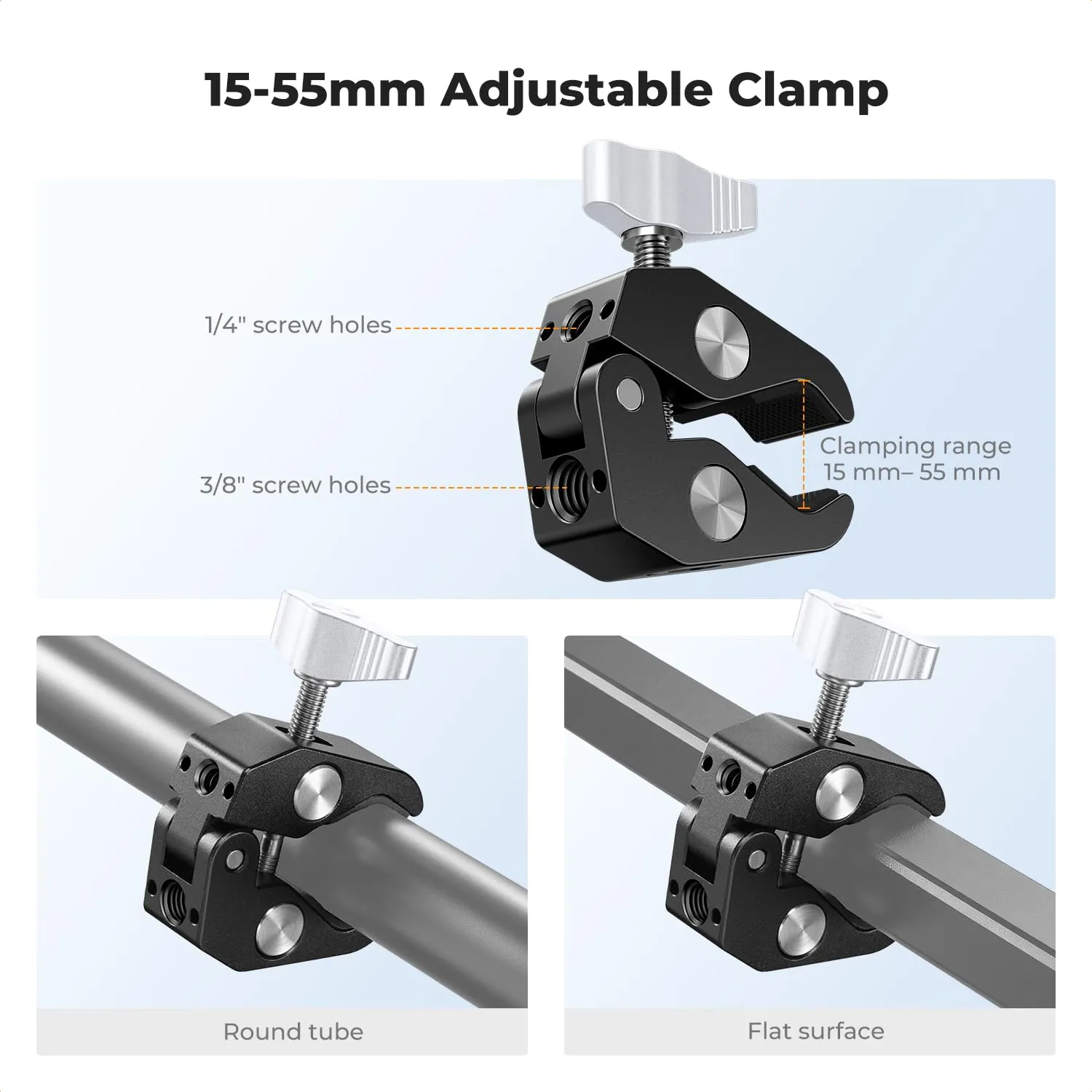 K&F CONCEPT Braccio Magico 9,8" con Super Clamp e Doppia Sfera 360° - MS32 - immagine 3