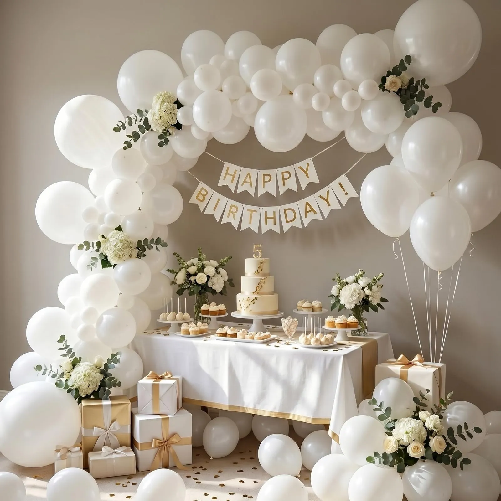 Balloon Garland Palloncini Bianchi, 100 Pezzi, 12 Pollici - immagine 2