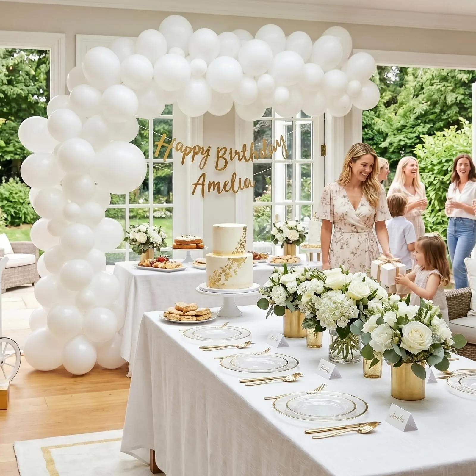 Balloon Garland Palloncini Bianchi, 100 Pezzi, 12 Pollici - immagine 4