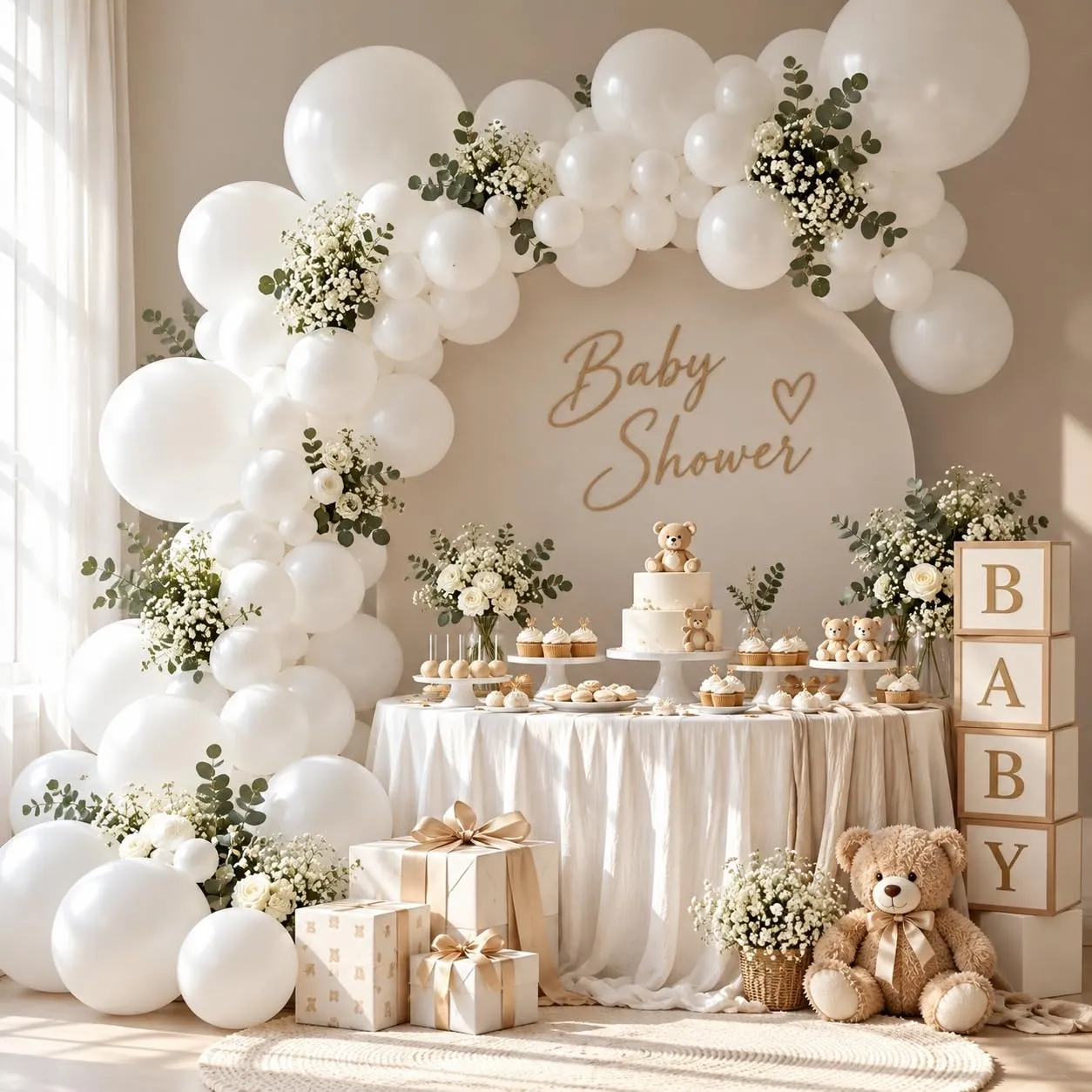 Balloon Garland Palloncini Bianchi, 100 Pezzi, 12 Pollici - immagine 5