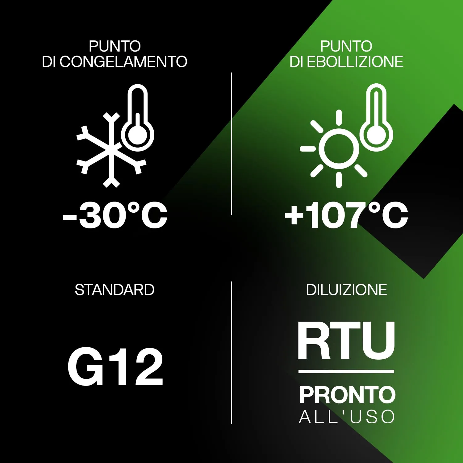 ERRECOM Green Cool Liquido Radiatore Verde G12 OAT, -30°C/+107°C, Pronto all’Uso, 1 Litro - immagine 3