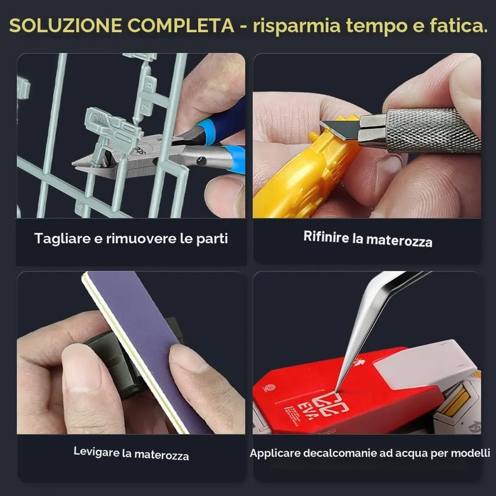 Stedi Kit di Attrezzi per Modellisti Professionisti, 14 Pezzi - immagine 2