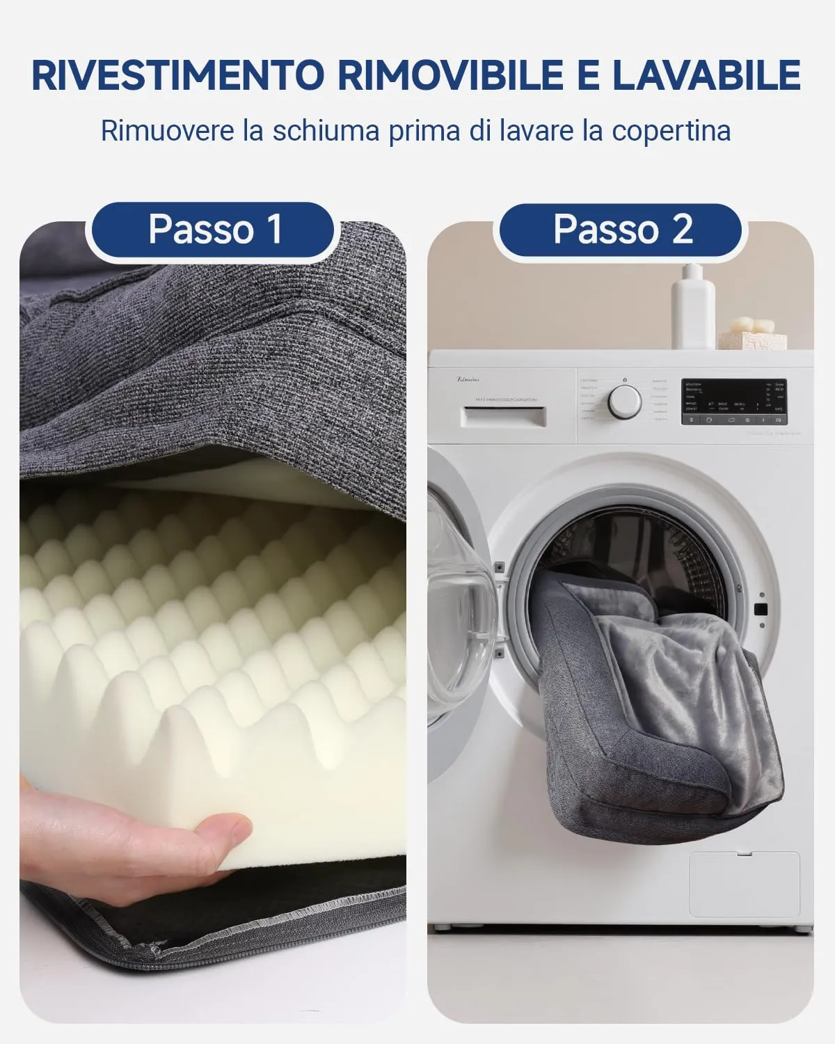 KSIIA Cuccia Cane Grande Ortopedica Sfoderabile e Lavabile 88x55x15cm - immagine 4