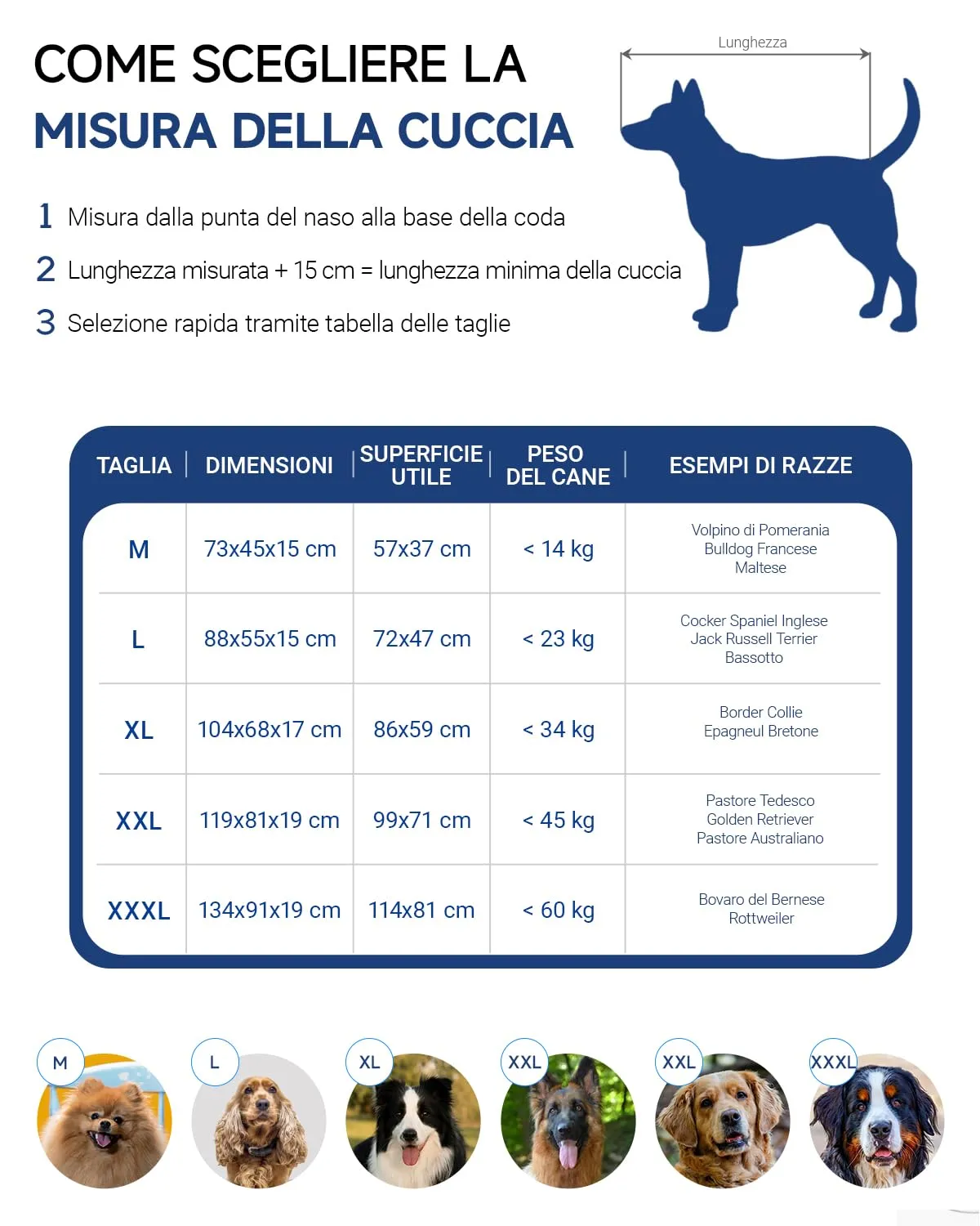 KSIIA Cuccia Cane Grande Ortopedica Sfoderabile e Lavabile 88x55x15cm - immagine 6