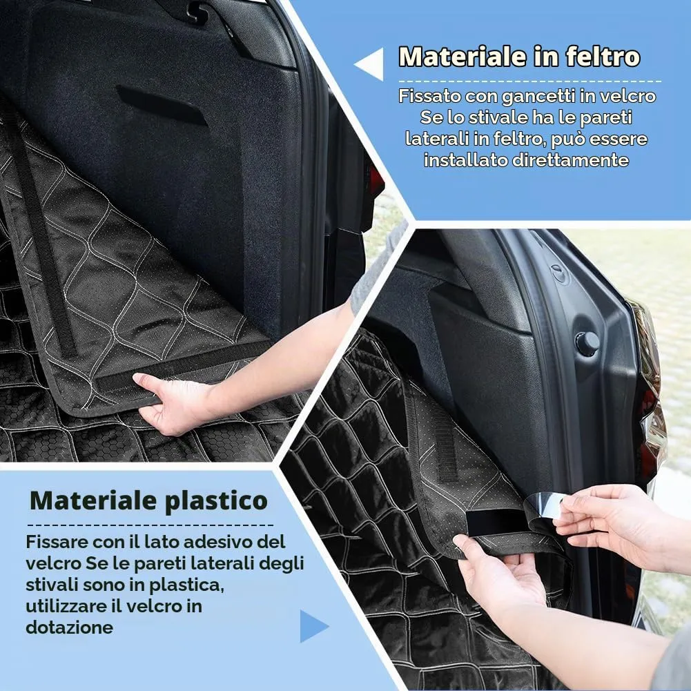 KYG Protezione Bagagliaio Auto per Cani con Protezione Laterale e Paraurti, Impermeabile e Antiscivolo, 185x105cm, Nero - immagine 4