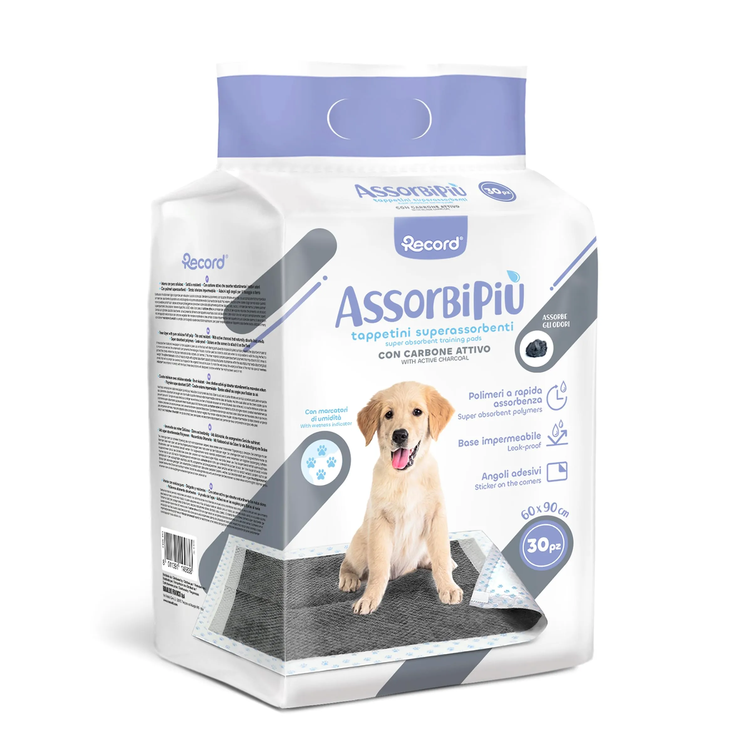 Record Assorbipiù Traverse Cani Carboni Attivi, 60x90cm 30 pz - immagine 1