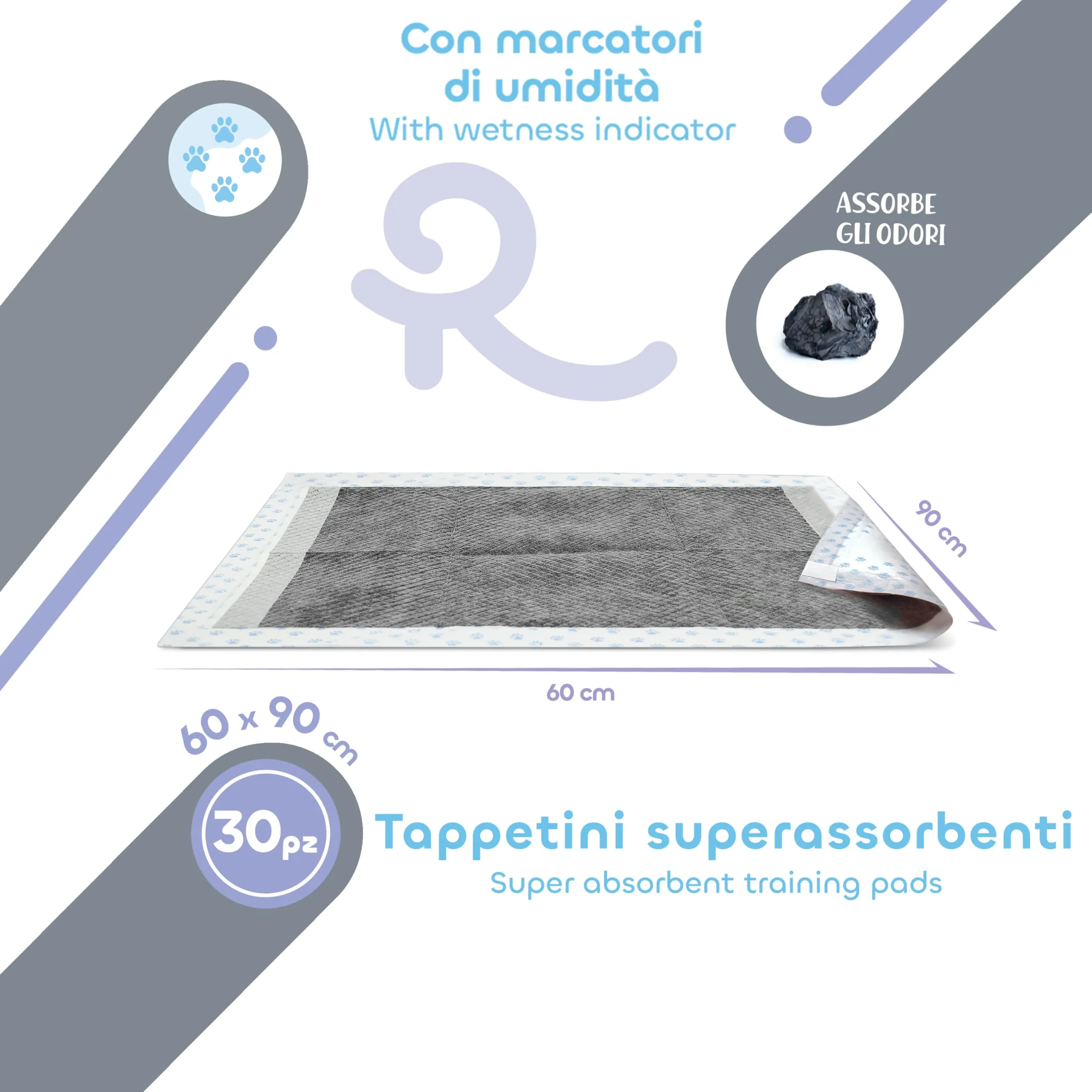 Record Assorbipiù Traverse Cani Carboni Attivi, 60x90cm 30 pz - immagine 3