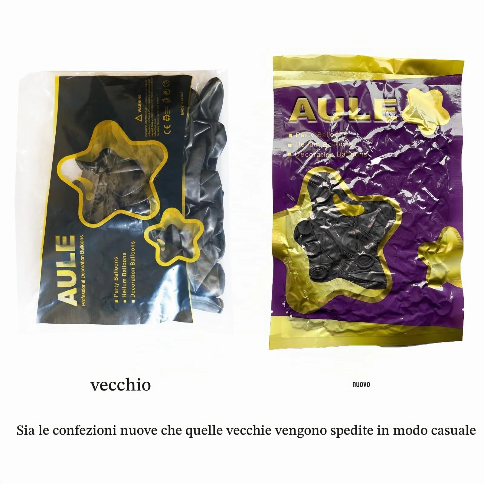 AULE Palloncini Neri Metallizzati, 50 Pezzi, 30cm - immagine 6