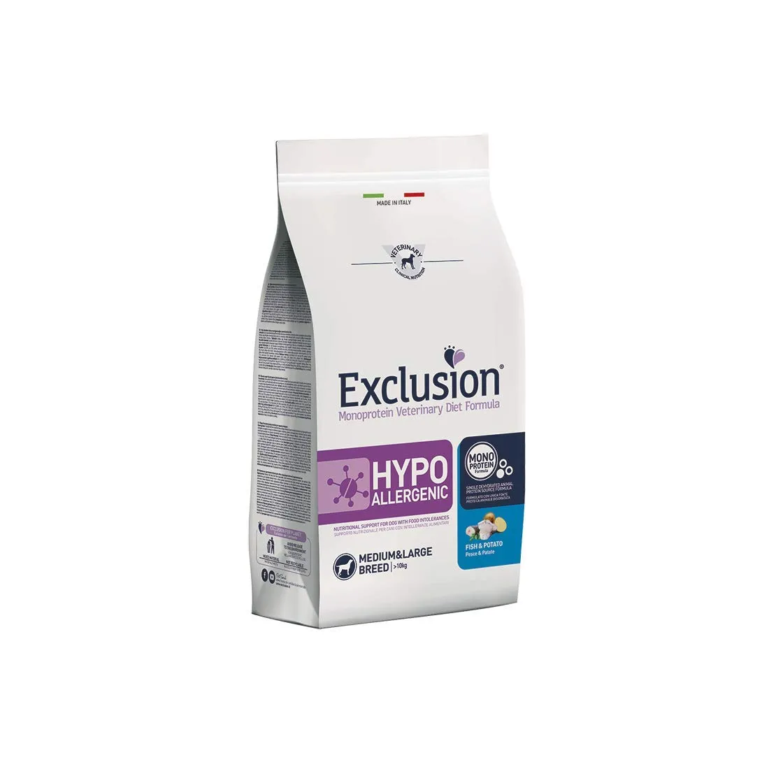 Exclusion Diet Hypoallergenic Medium/Large Breed Pesce e Patate 2 kg - immagine 1