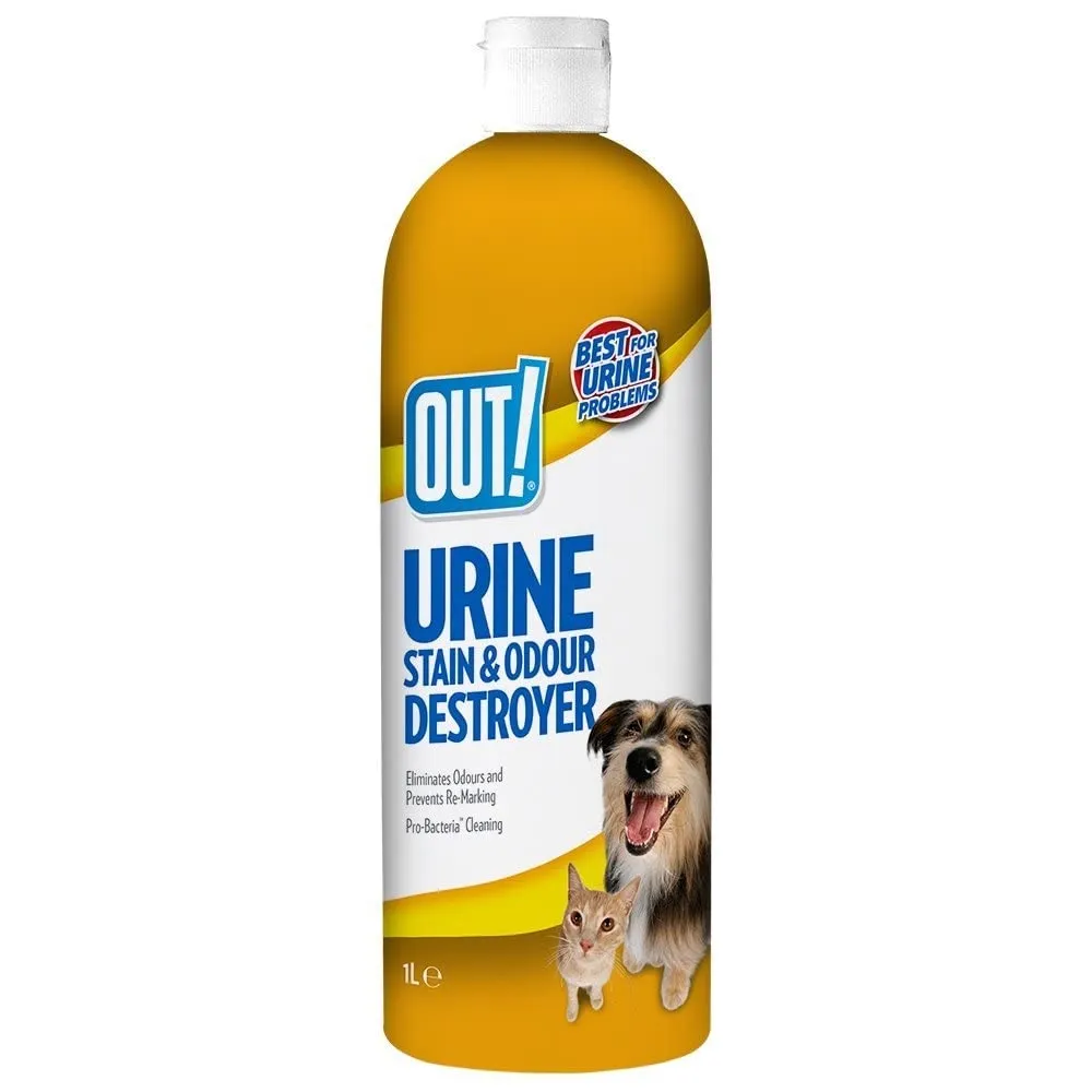 OUT! Detergente elimina odori per urina di animali, 1 litro - immagine 1