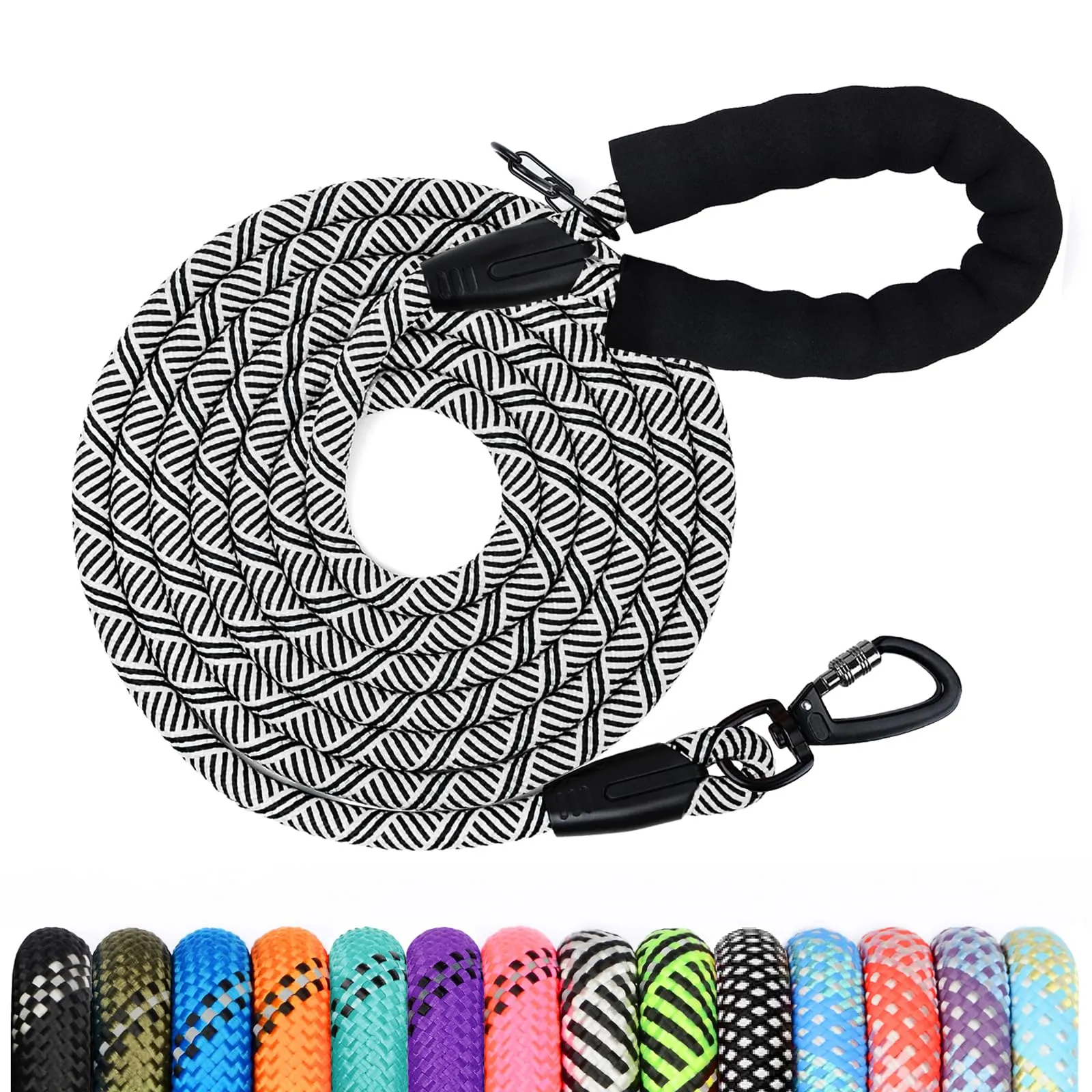 Wodondog Guinzaglio per Cani in Nylon Riflettente, 1.5M x 1.2cm, Grigio Argento - immagine 1