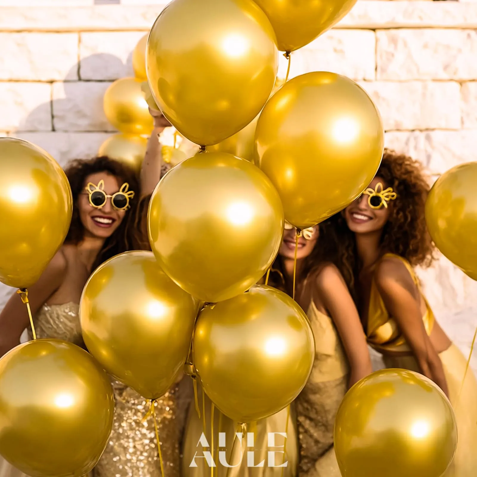 AULE Palloncini Oro Metallizzati, 50 Pezzi, 30cm - immagine 2