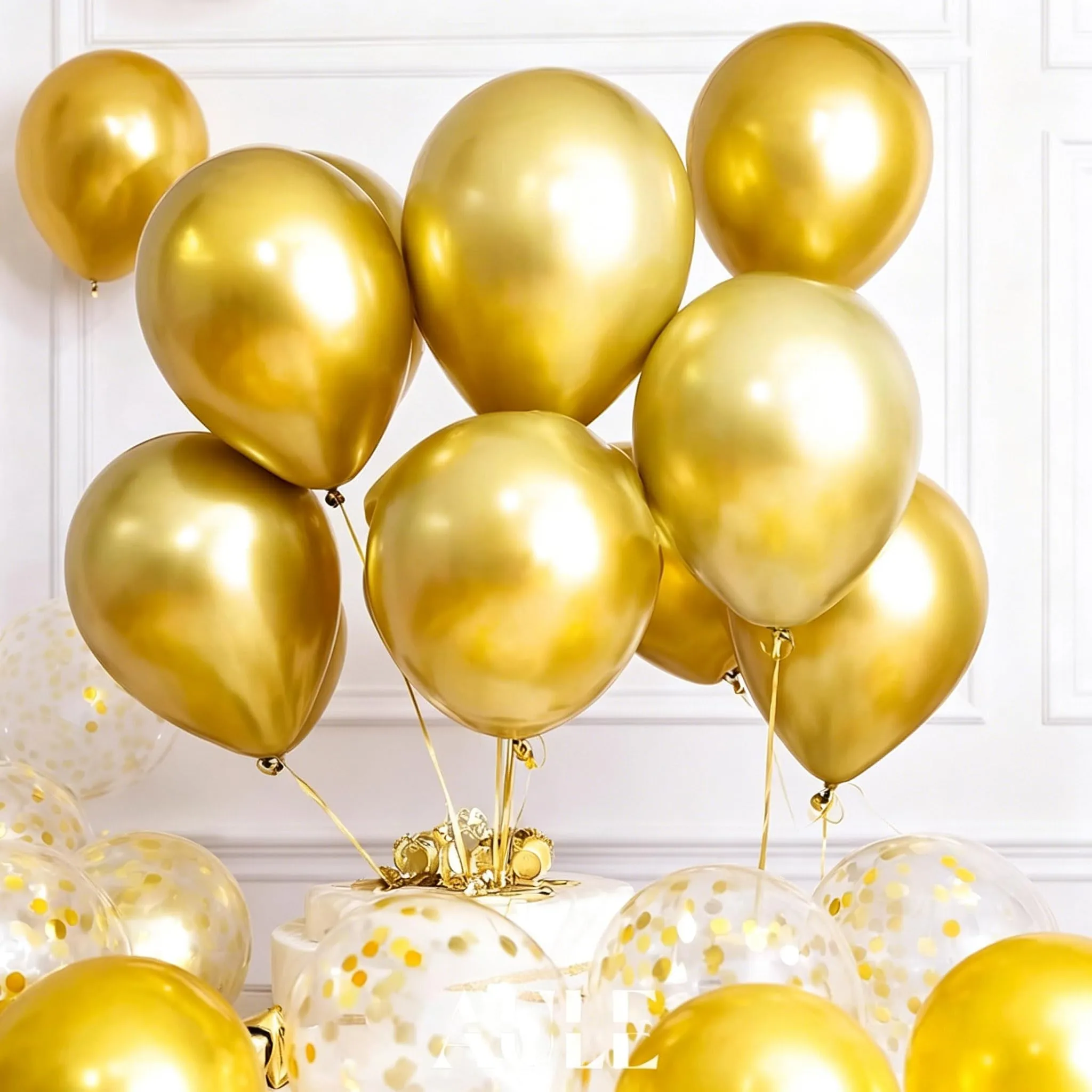 AULE Palloncini Oro Metallizzati, 50 Pezzi, 30cm - immagine 3