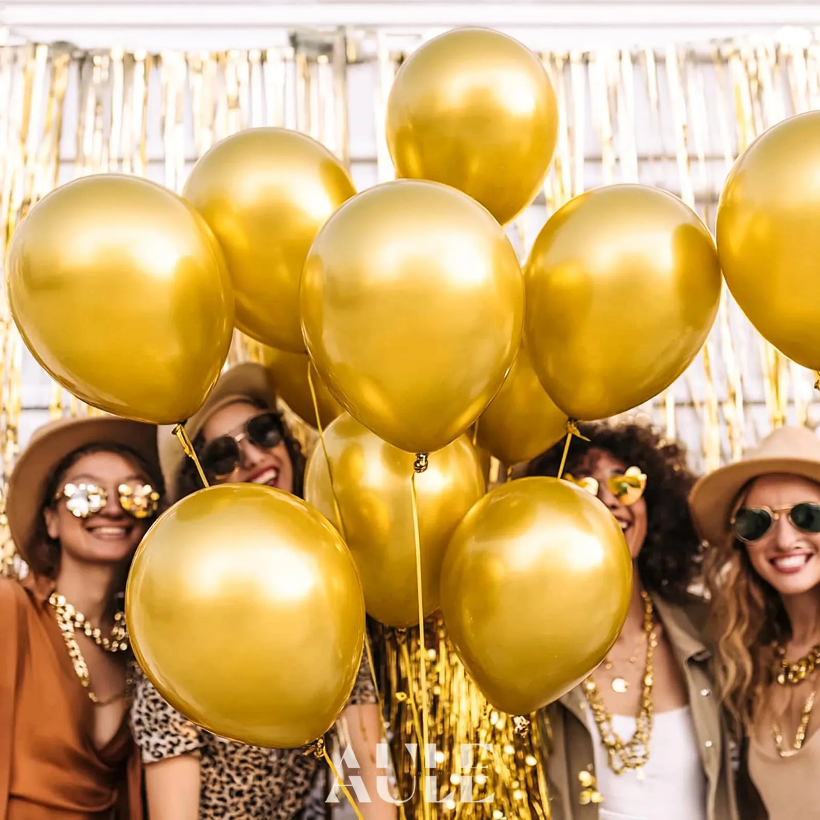 AULE Palloncini Oro Metallizzati, 50 Pezzi, 30cm - immagine 4