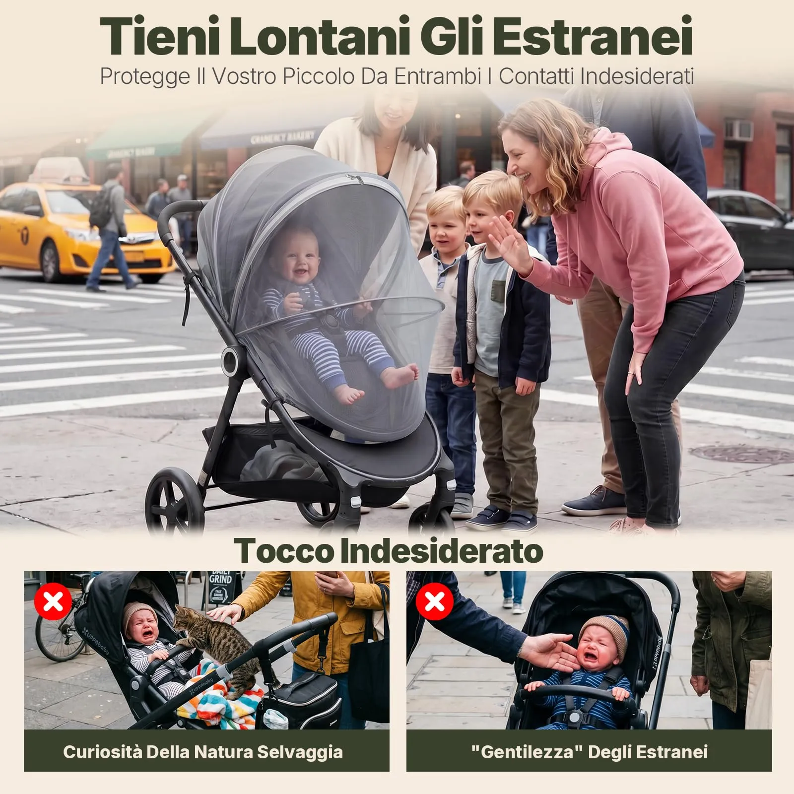 Orzbow Zanzariera Universale per Passeggino, Grigio Scuro - immagine 8