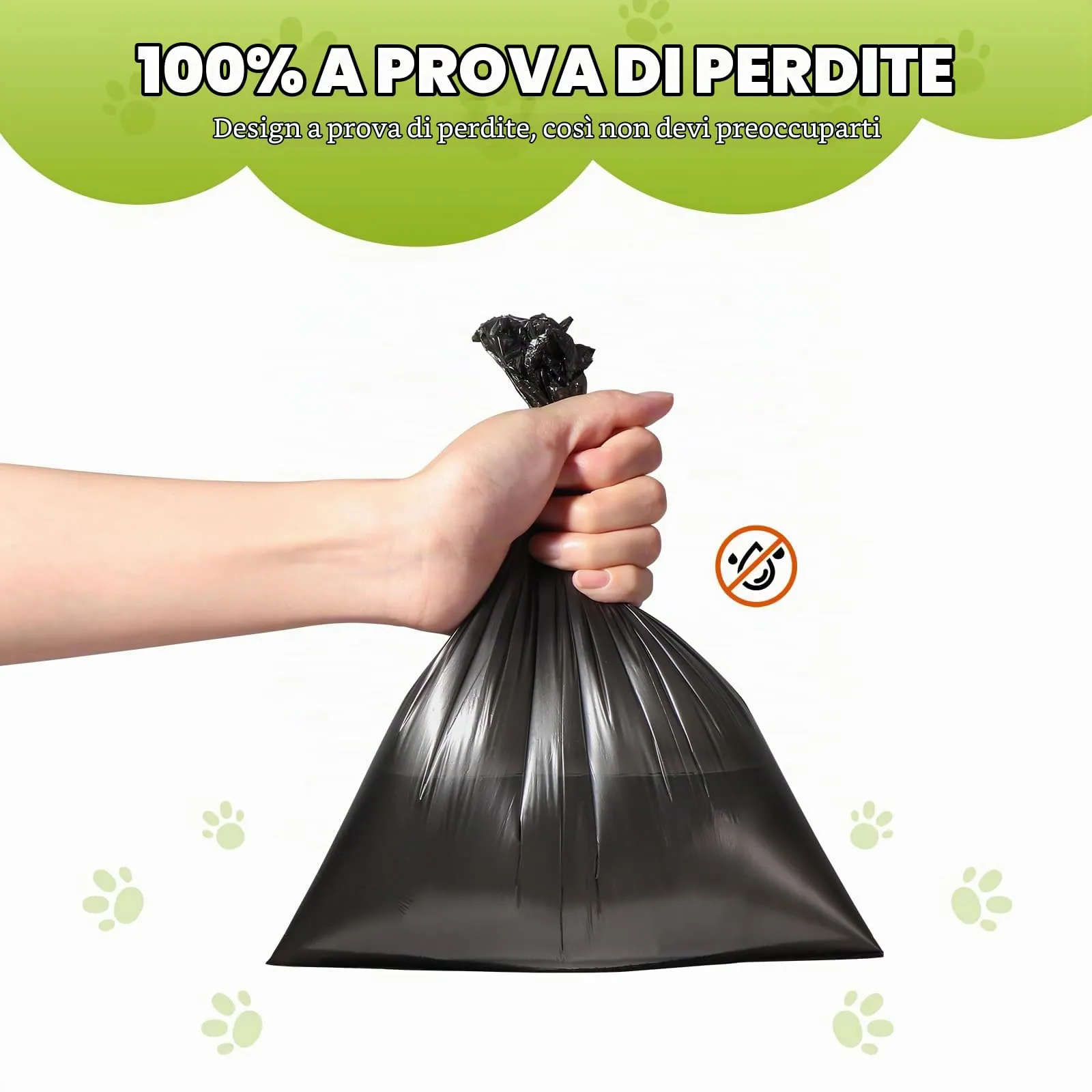 Diboniur Sacchetti per Cacca di Cane, 600 Pezzi, 23 x 30 cm, Neri - immagine 3