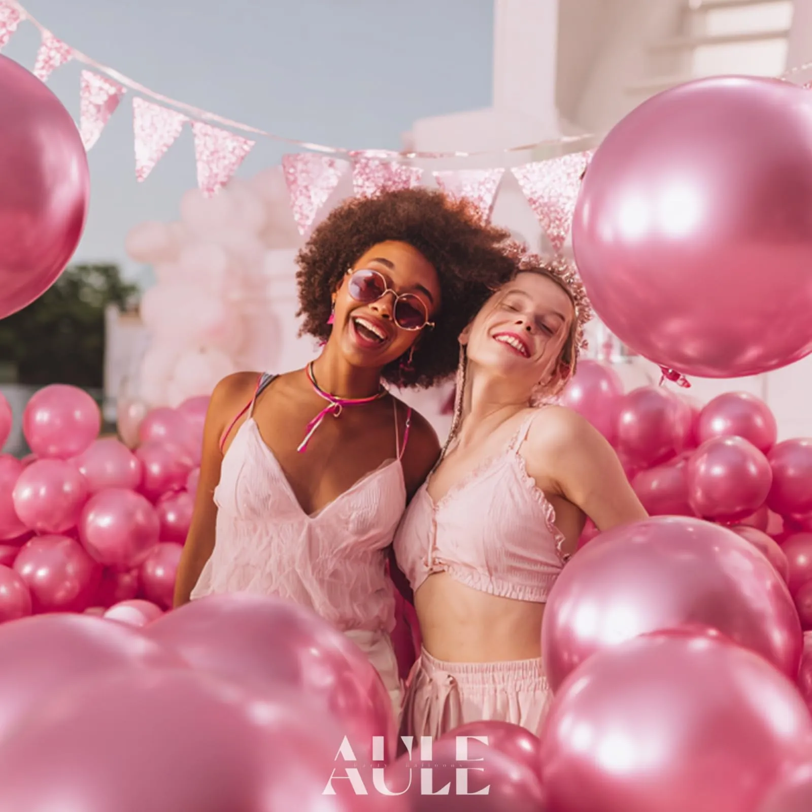 AULE Palloncini Rosa Metallizzati, 50 Pezzi, 30cm - immagine 2