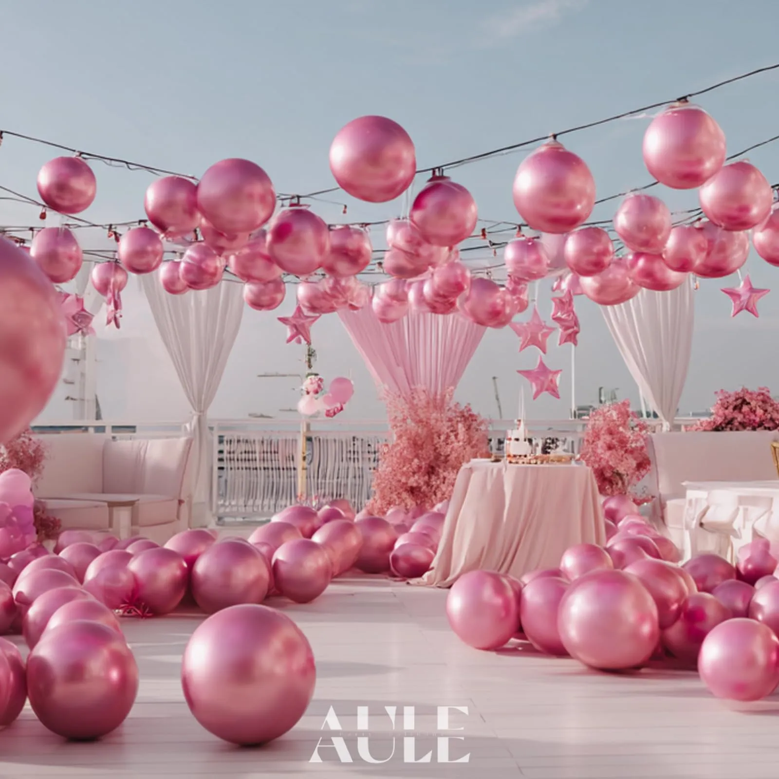 AULE Palloncini Rosa Metallizzati, 50 Pezzi, 30cm - immagine 3