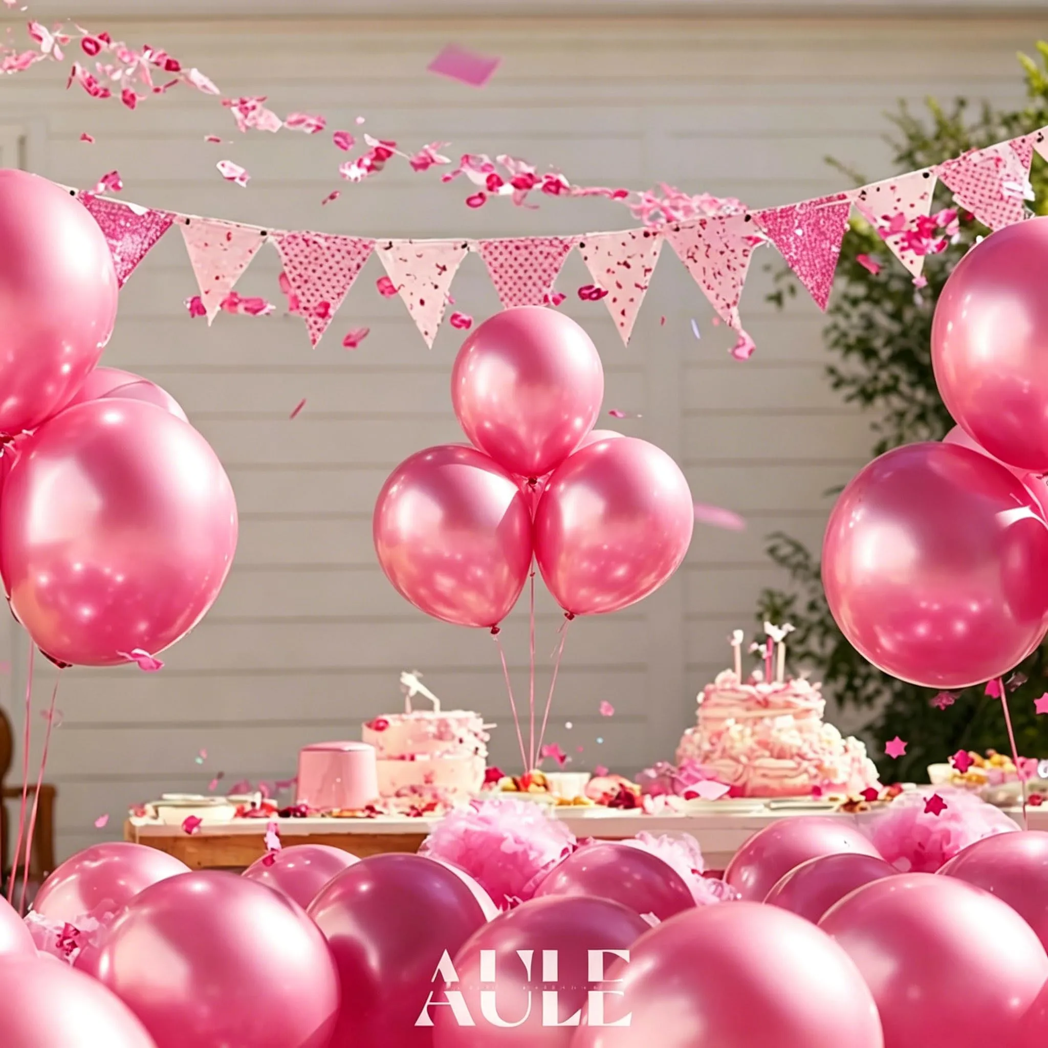 AULE Palloncini Rosa Metallizzati, 50 Pezzi, 30cm - immagine 4