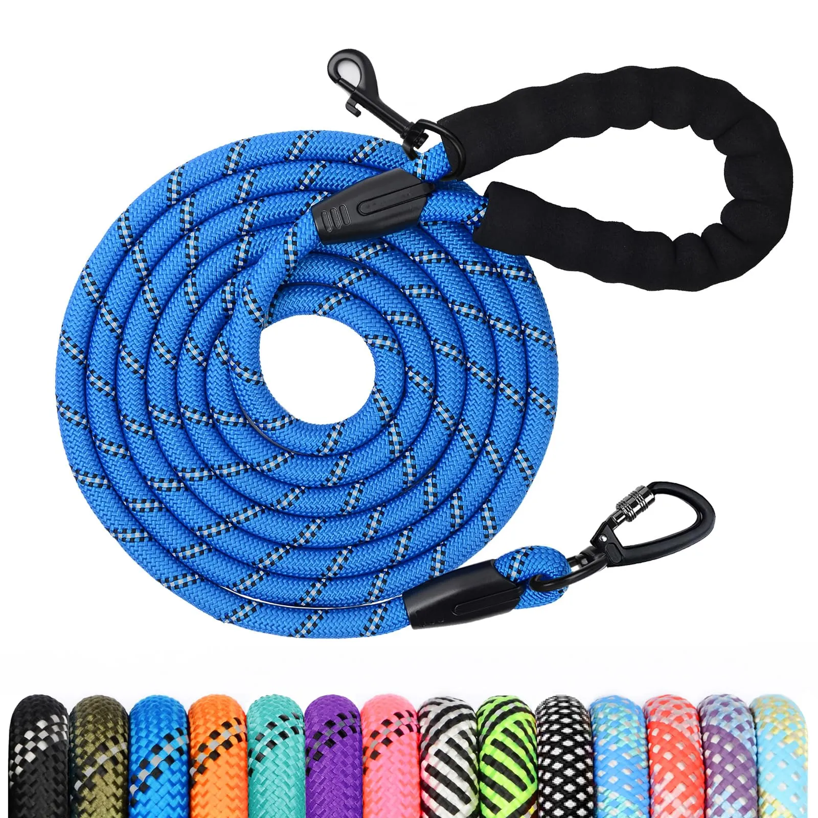 Wodondog Guinzaglio per Cani in Nylon Riflettente, 10M x 0.8cm, Blu - immagine 1