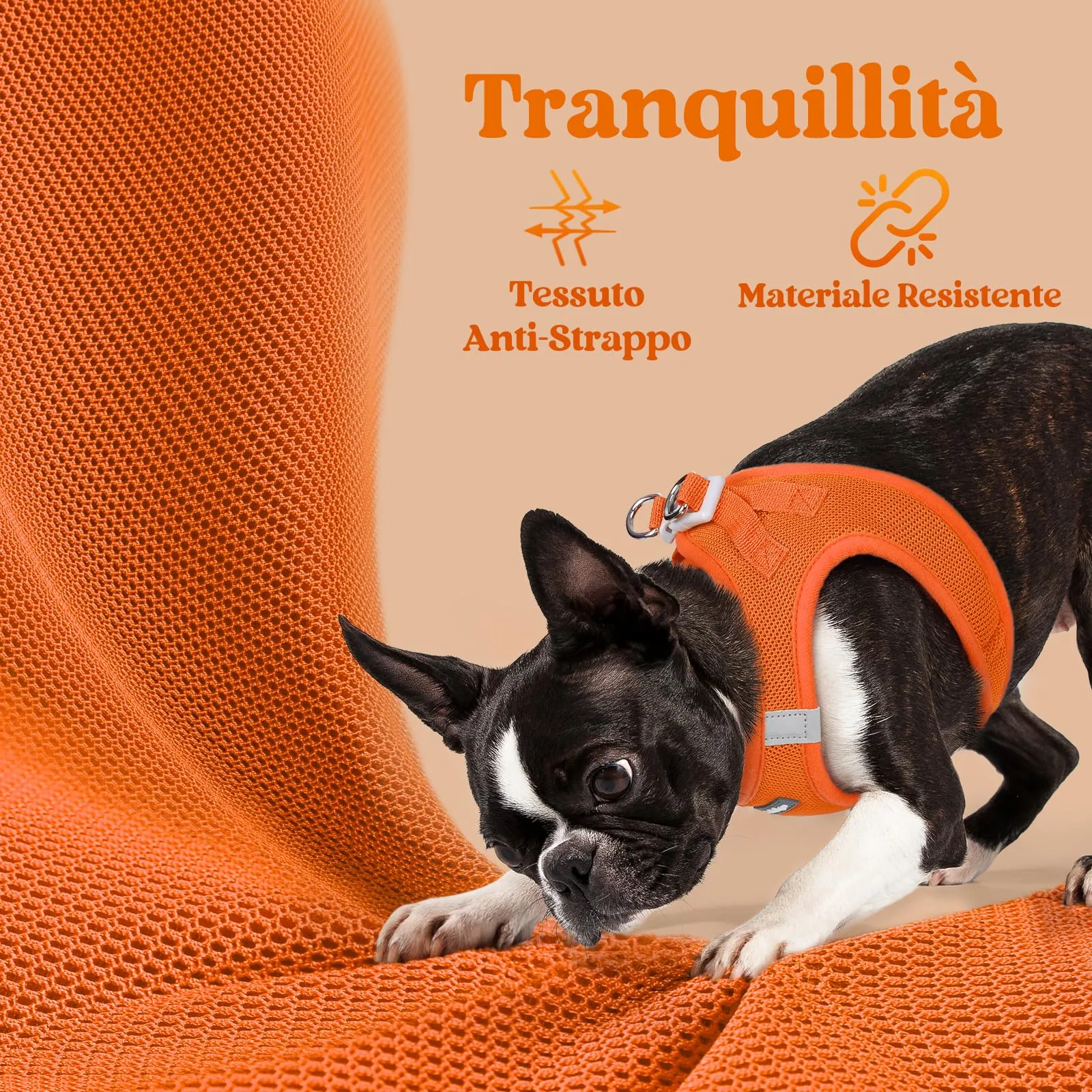 rabbitgoo Pettorina Cane, Taglia XS, Arancione - immagine 7