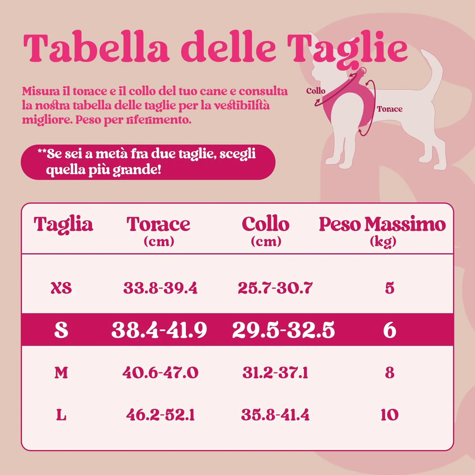 rabbitgoo Pettorina Cane, Rosa Rossa, Taglia S - immagine 2