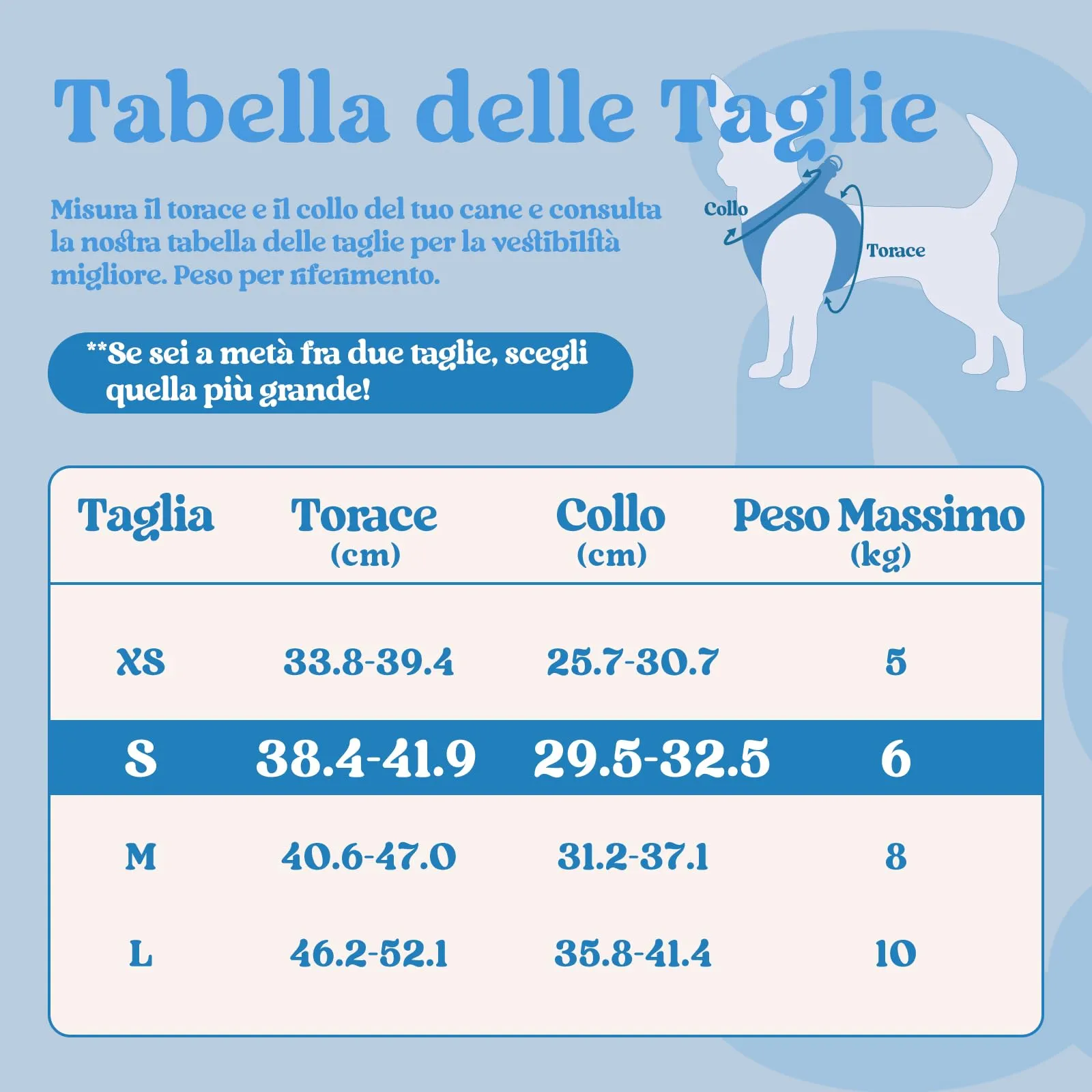 rabbitgoo Pettorina Cane Taglia Piccola, Azzurro S - immagine 2