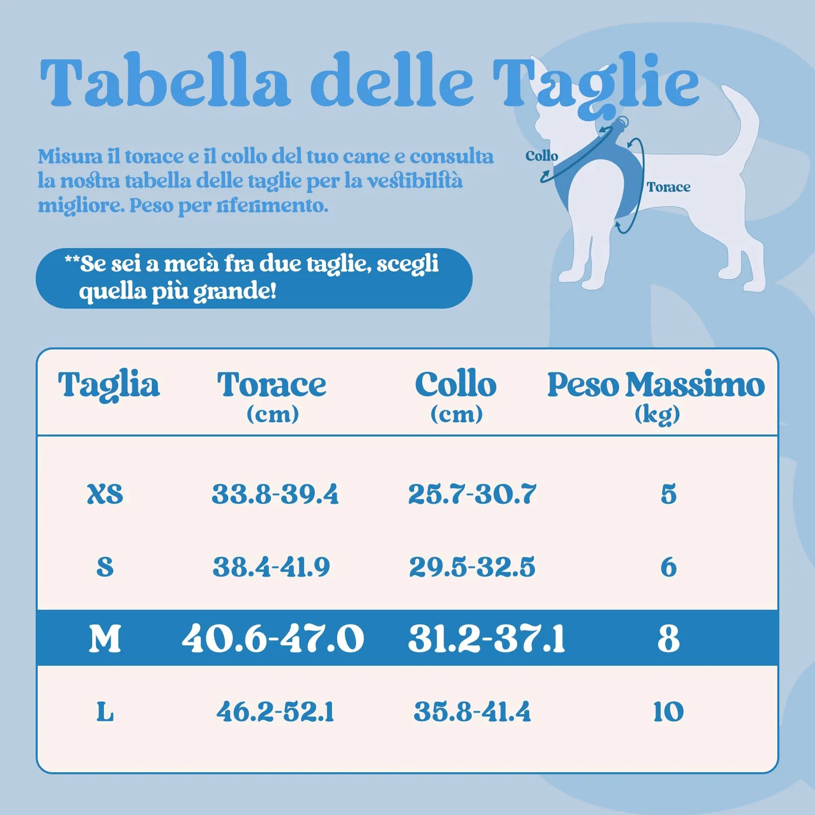 rabbitgoo Pettorina Cane, Azzurro, Taglia M - immagine 2