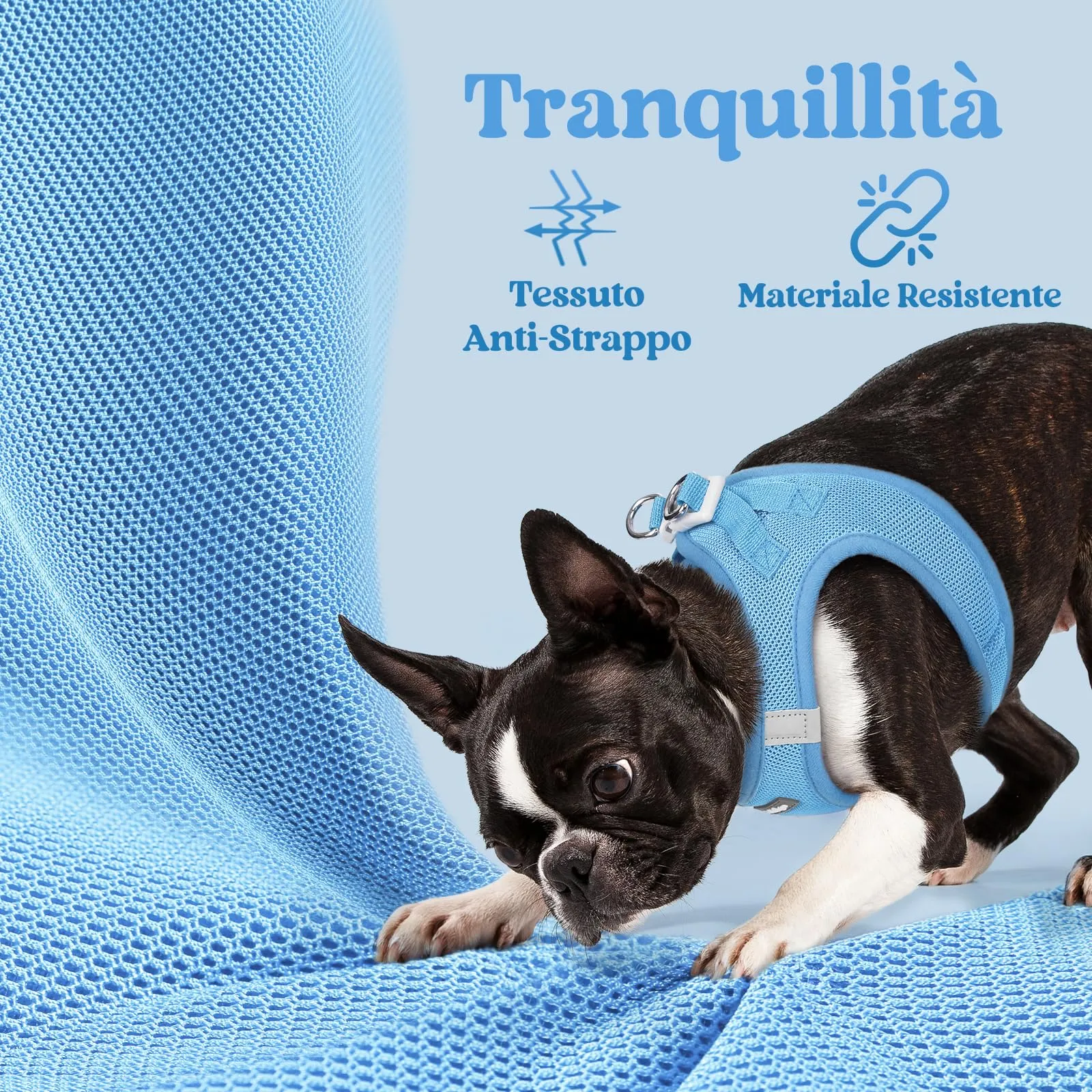 rabbitgoo Pettorina Cane, Azzurro, Taglia M - immagine 7