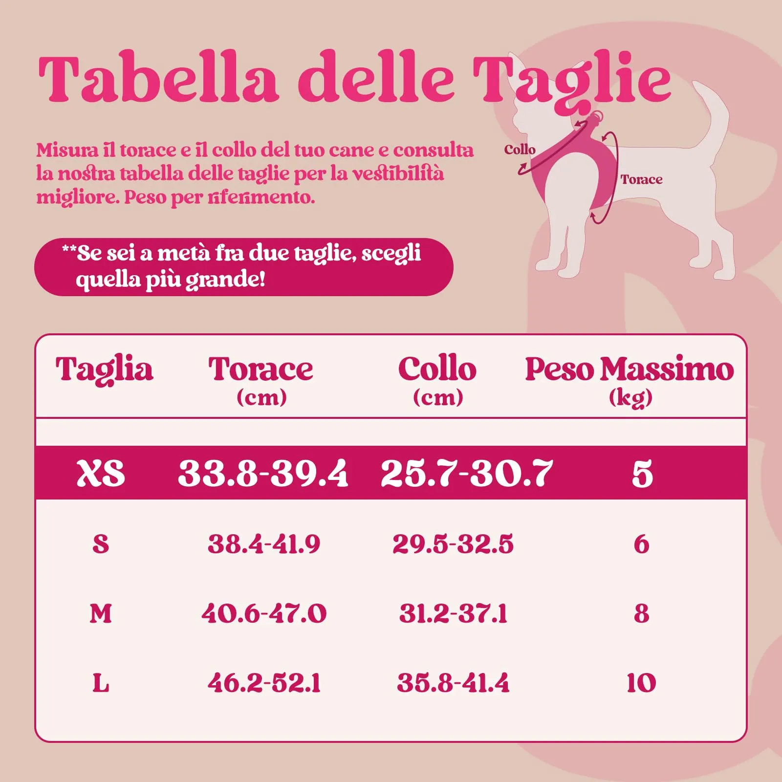 rabbitgoo Pettorina Cane, Rosa Rossa, XS - immagine 2